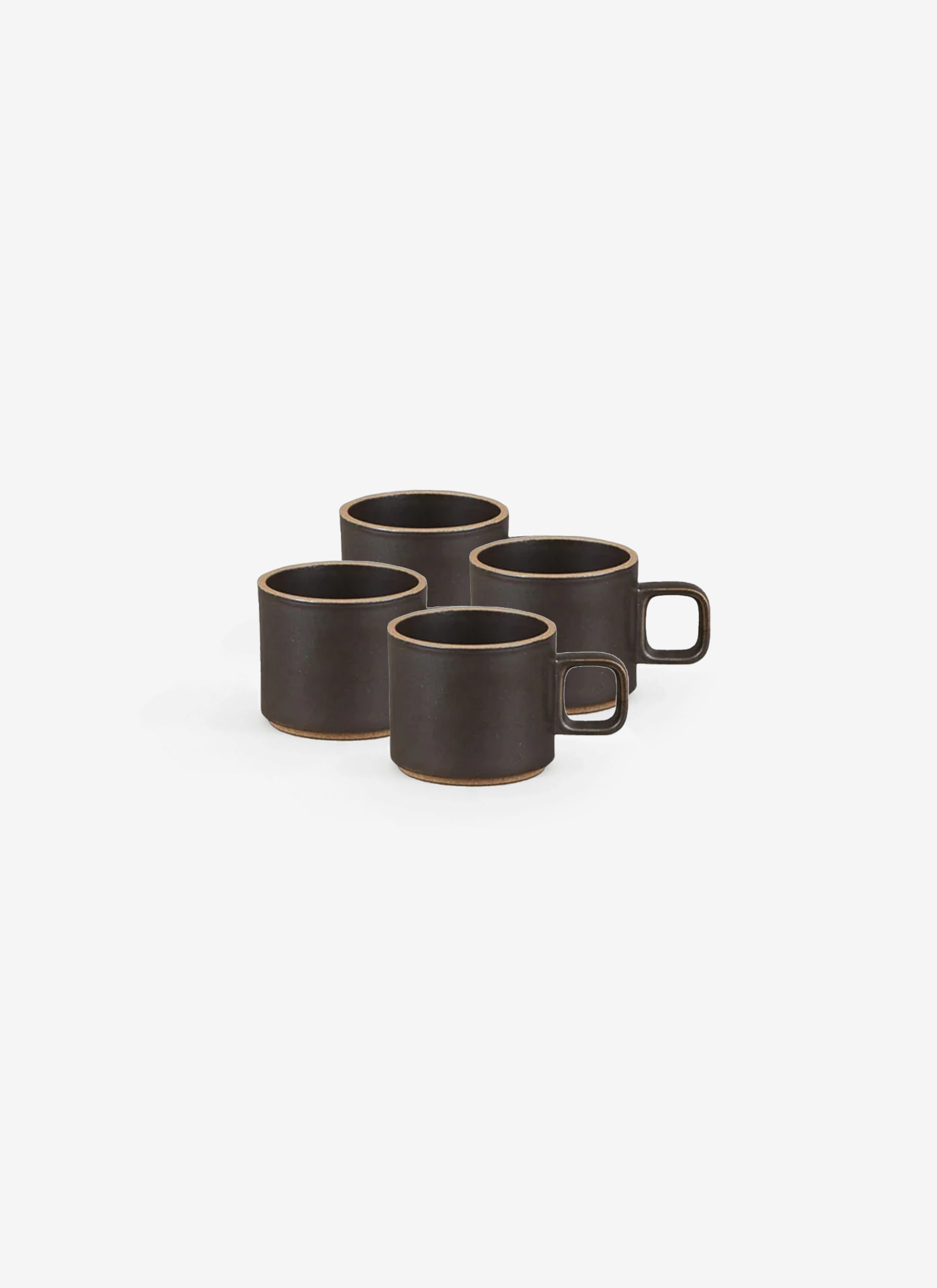 Small Black Mugs - Set Of 4