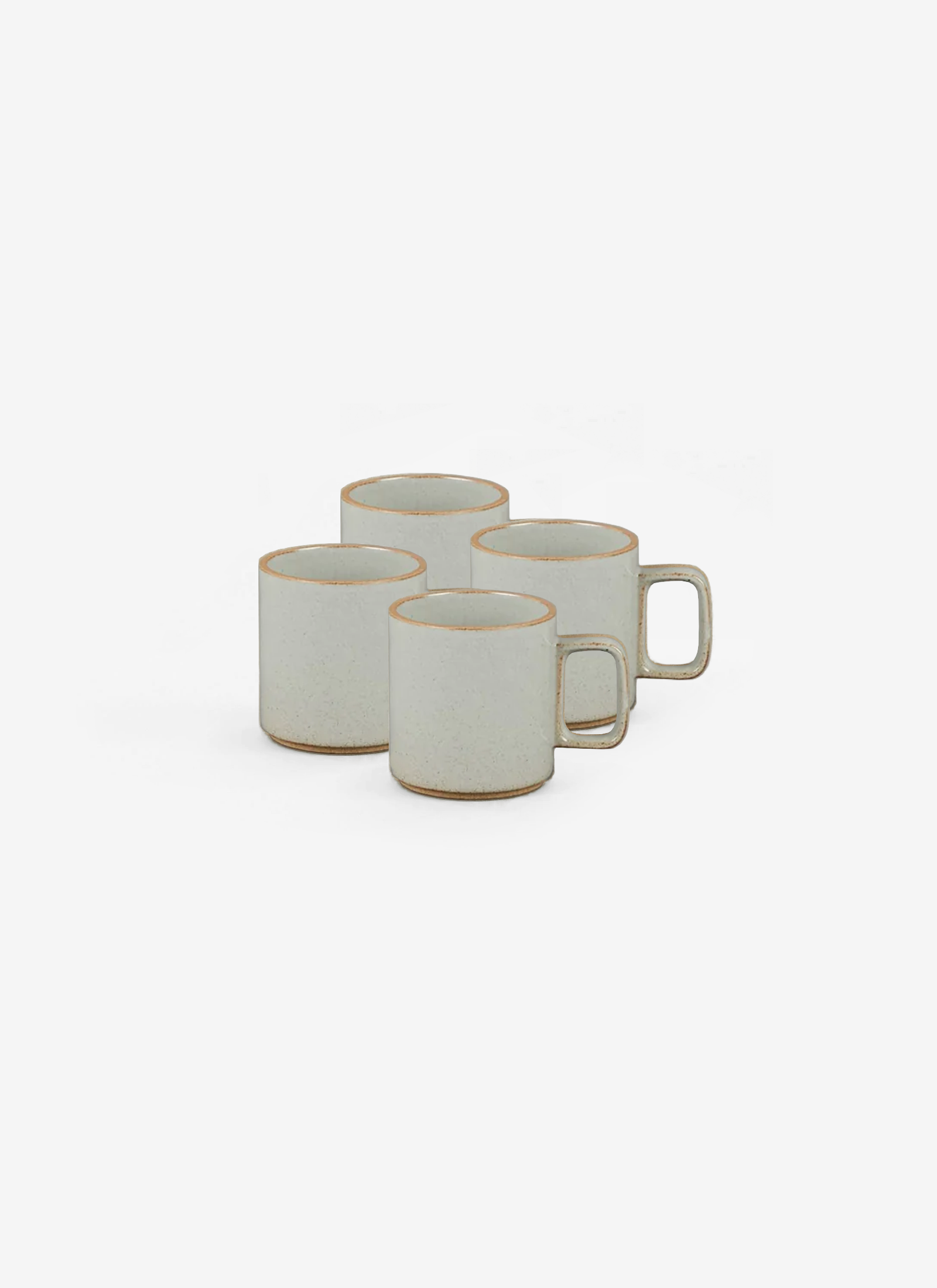 Large Grey Mugs - Set Of 4