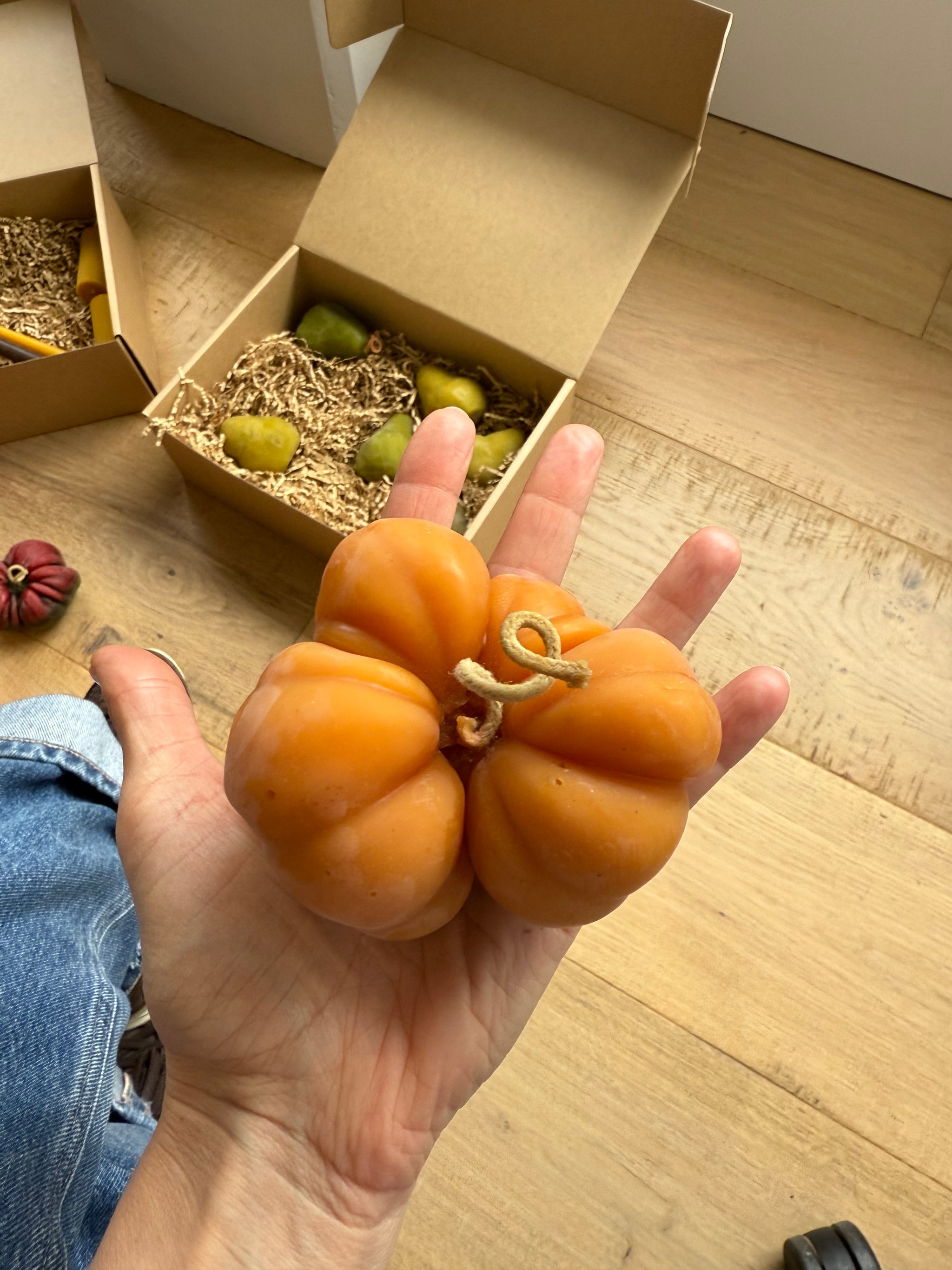 Handpoured Beeswax Candle - Heirloom Orange Tomato