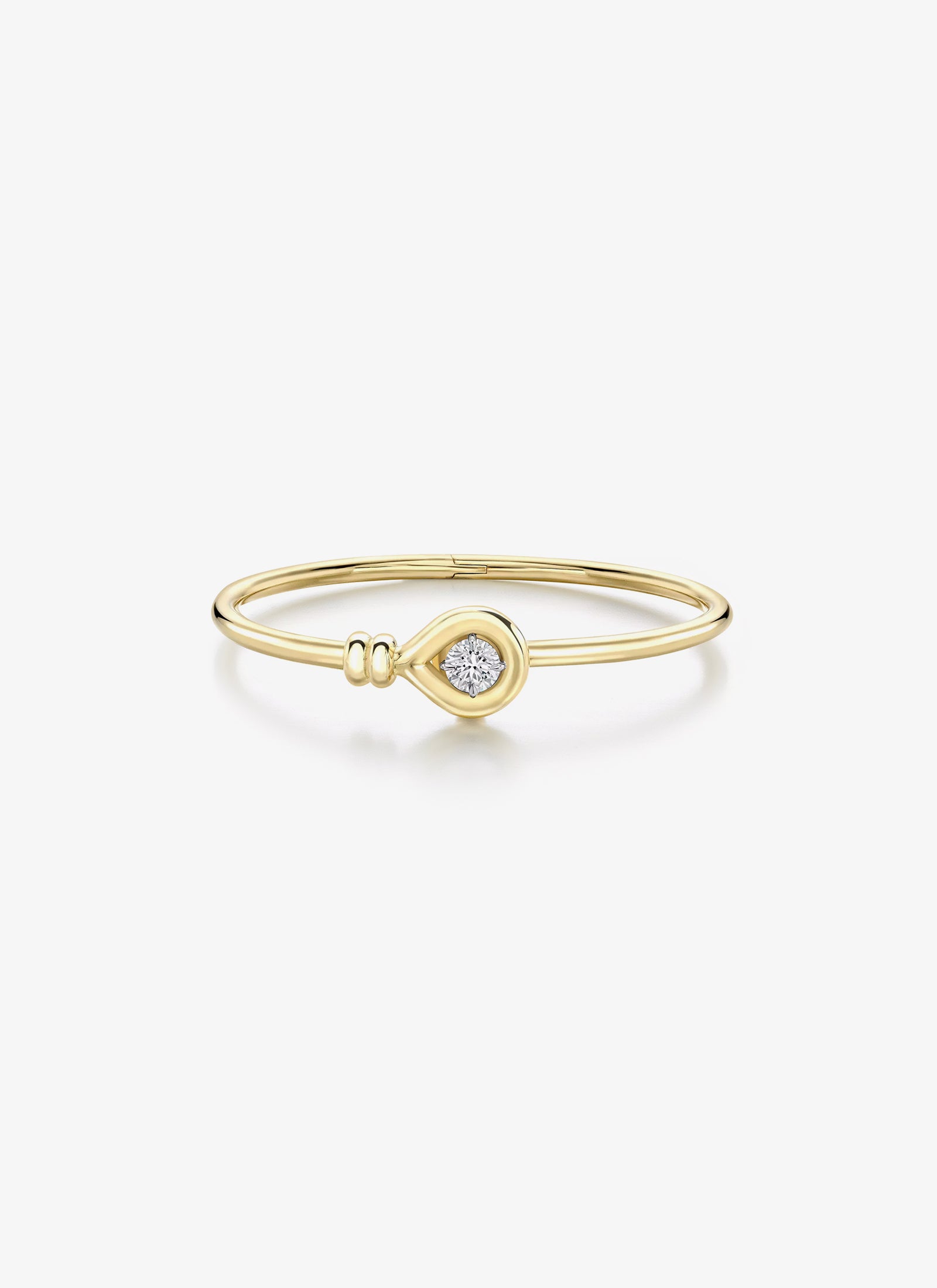 Forget Me Knot 0.80ct Diamond Yellow Gold Bangle