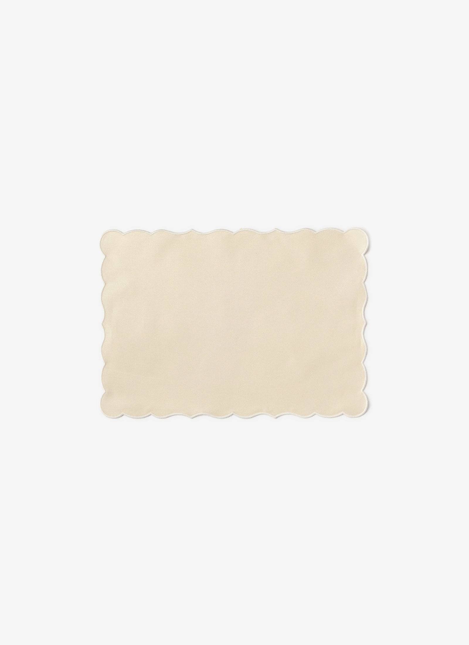 Lido Rectangular Coated Placemat - Beige and Ivory