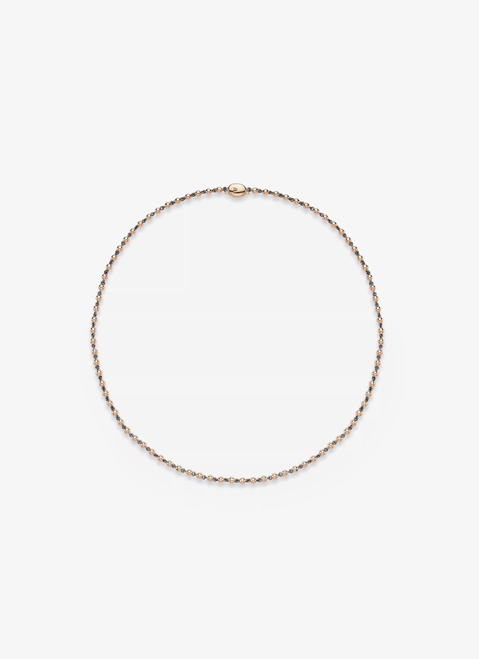Micro Ball n Chain - 16" Rose Gold Necklace