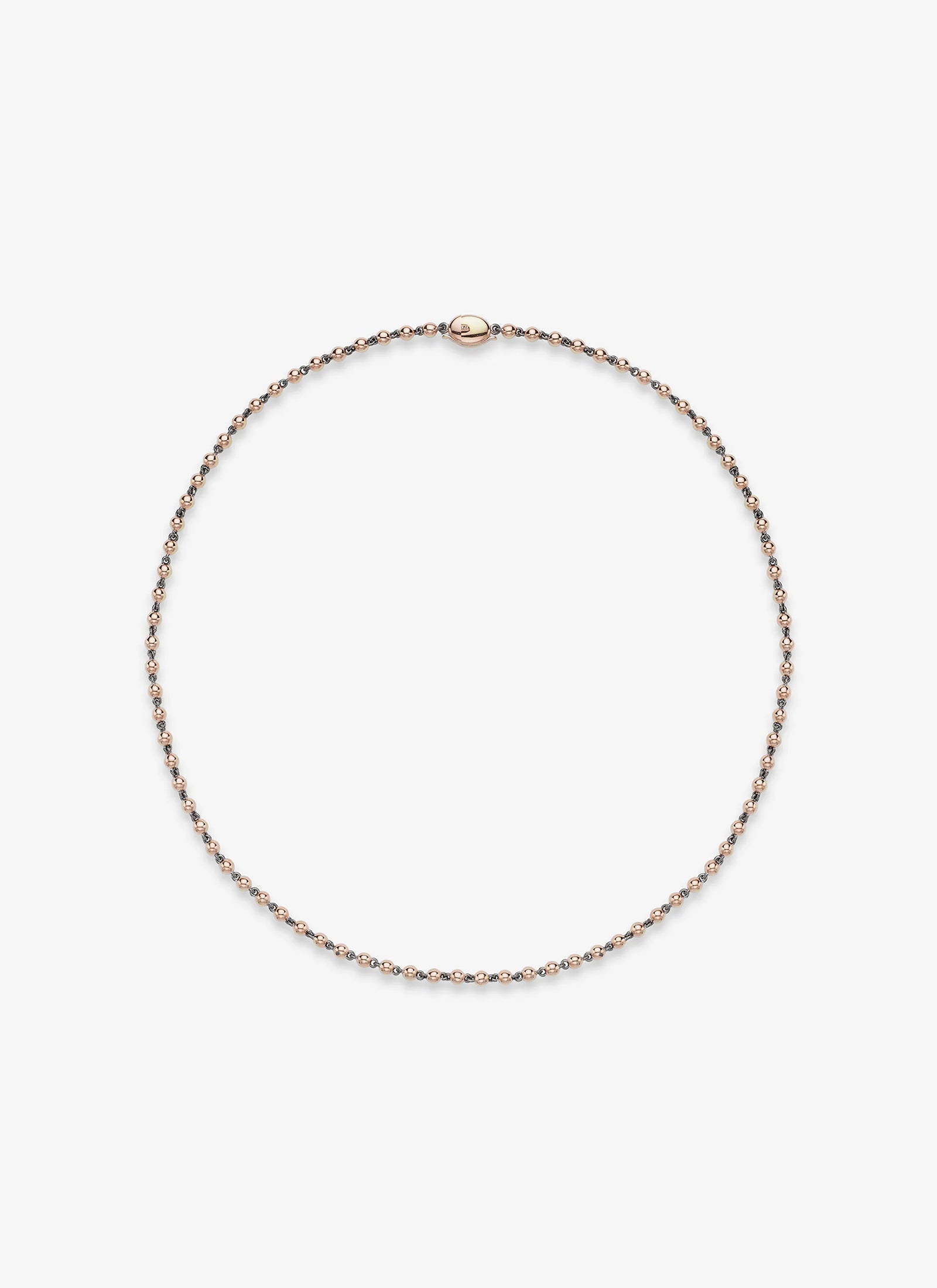 Micro Ball n Chain - 18" Rose Gold Necklace