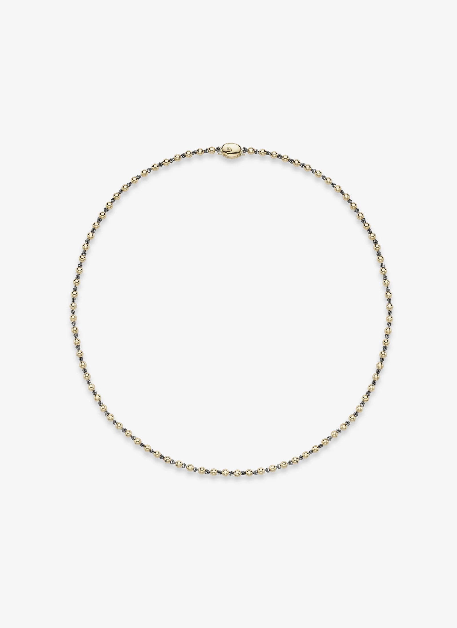 Micro Ball n Chain - 18" Yellow Gold Necklace