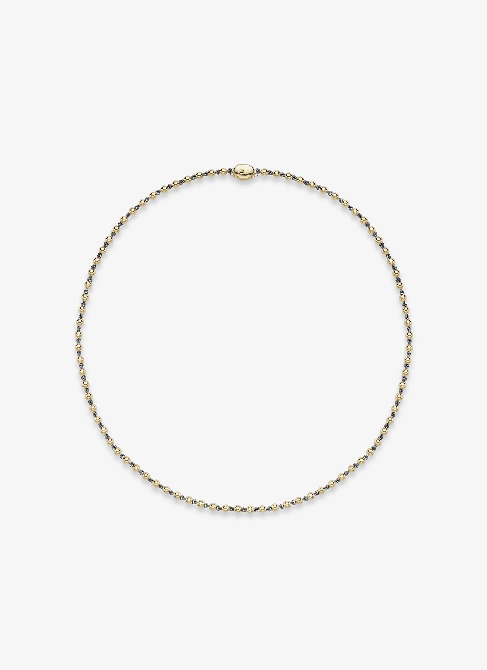 Micro Ball n Chain - 18" Yellow Gold Necklace