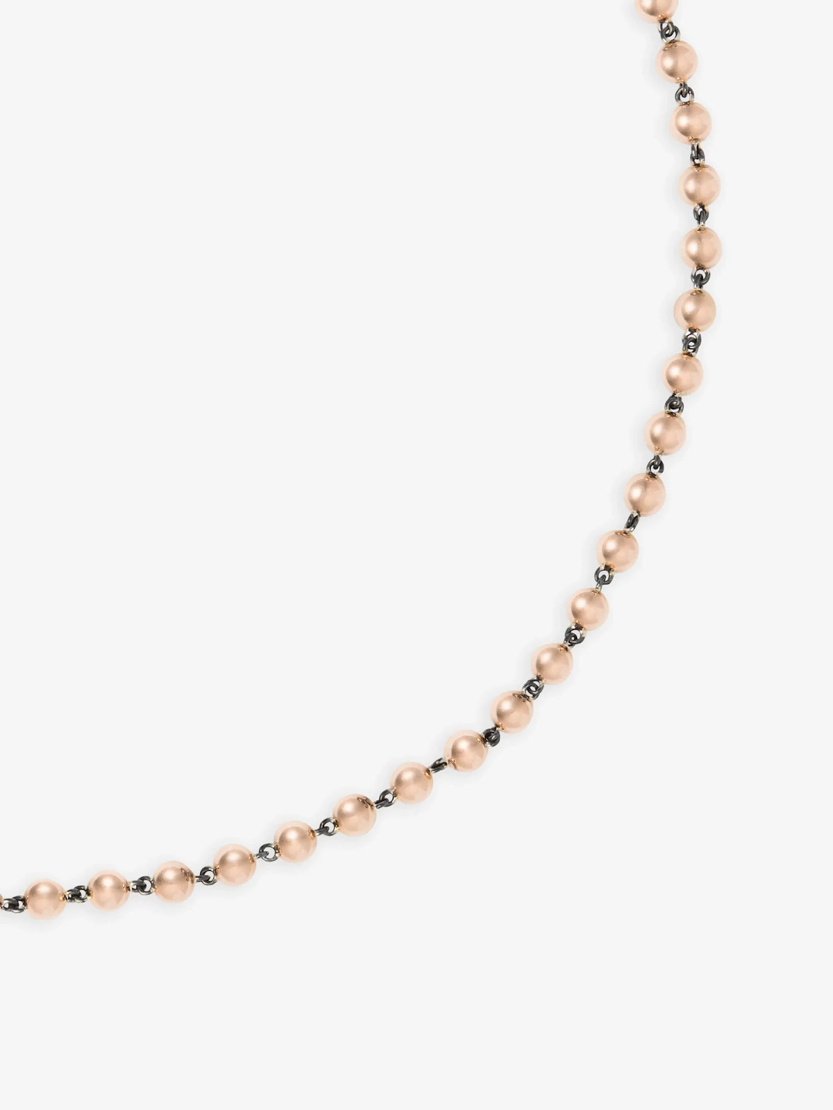 Ball n Chain - 18" Rose Gold Necklace