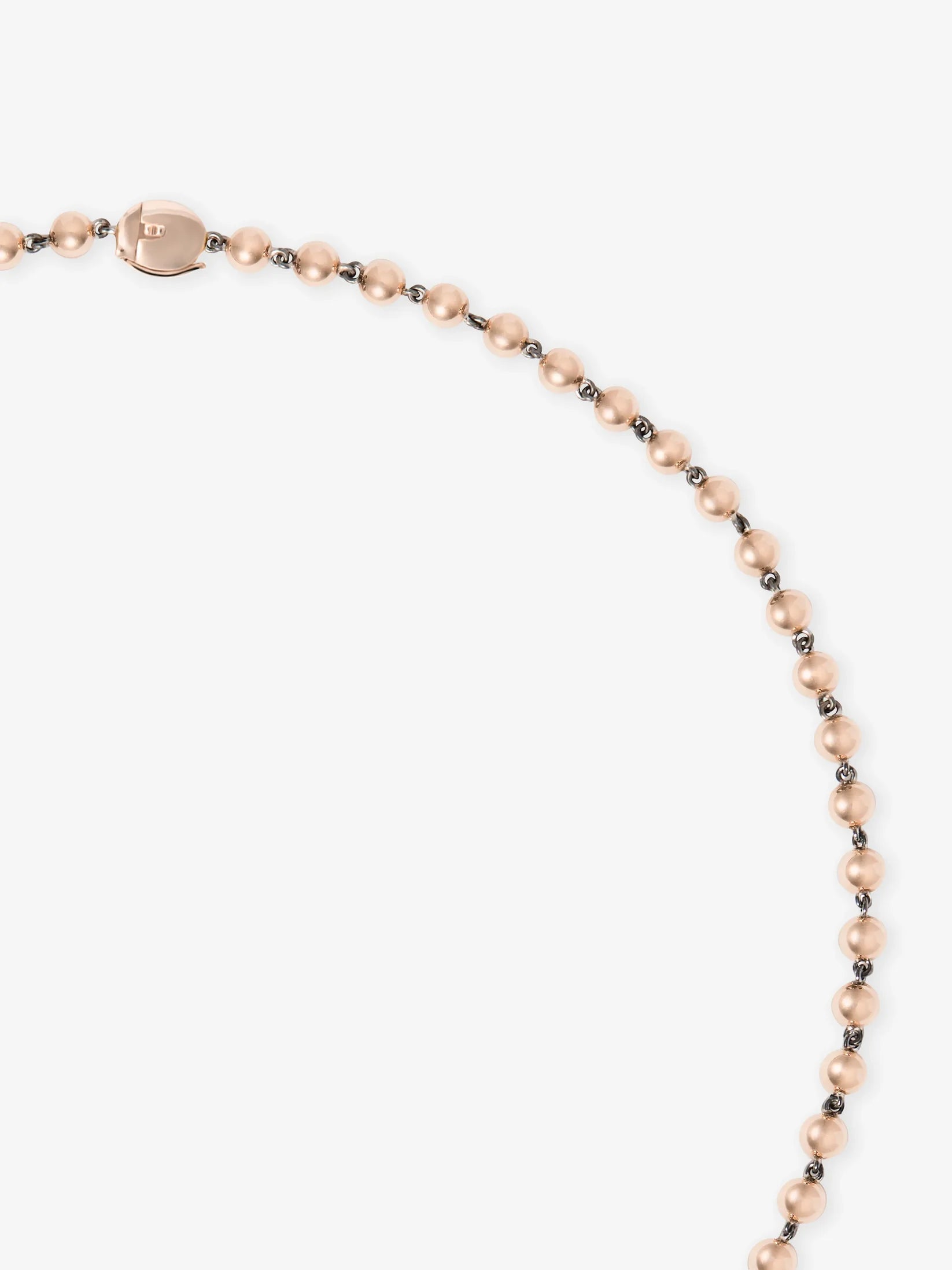 Ball n Chain - 18" Rose Gold Necklace