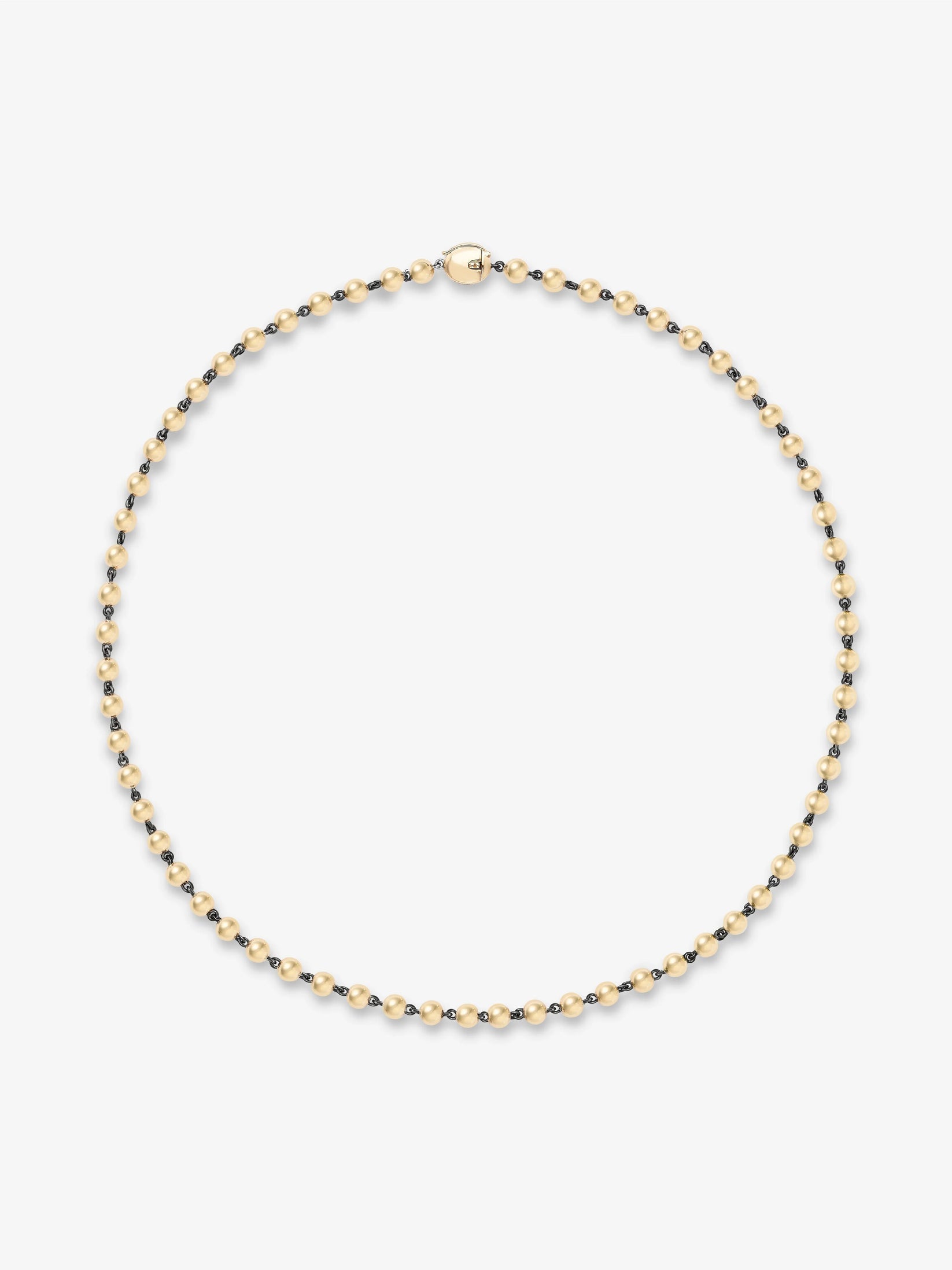 Ball n Chain 18" Yellow Gold Necklace