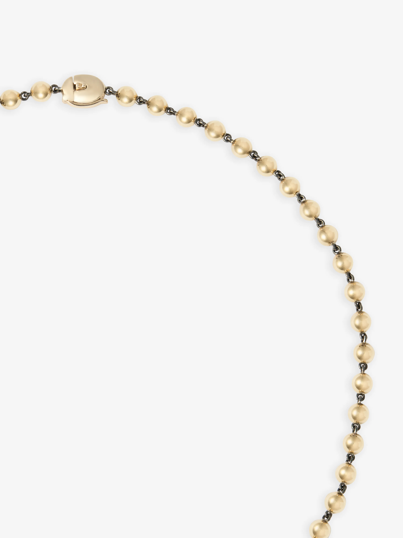 Ball n Chain 18" Yellow Gold Necklace