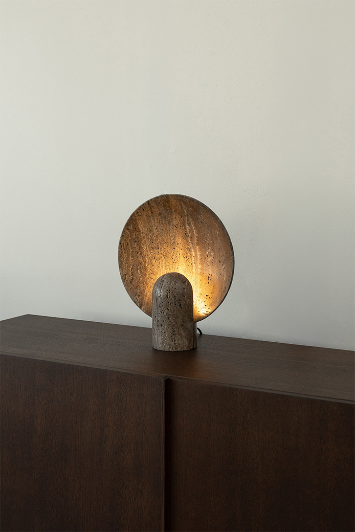 Surface Sconce Lamp - Black Travertine