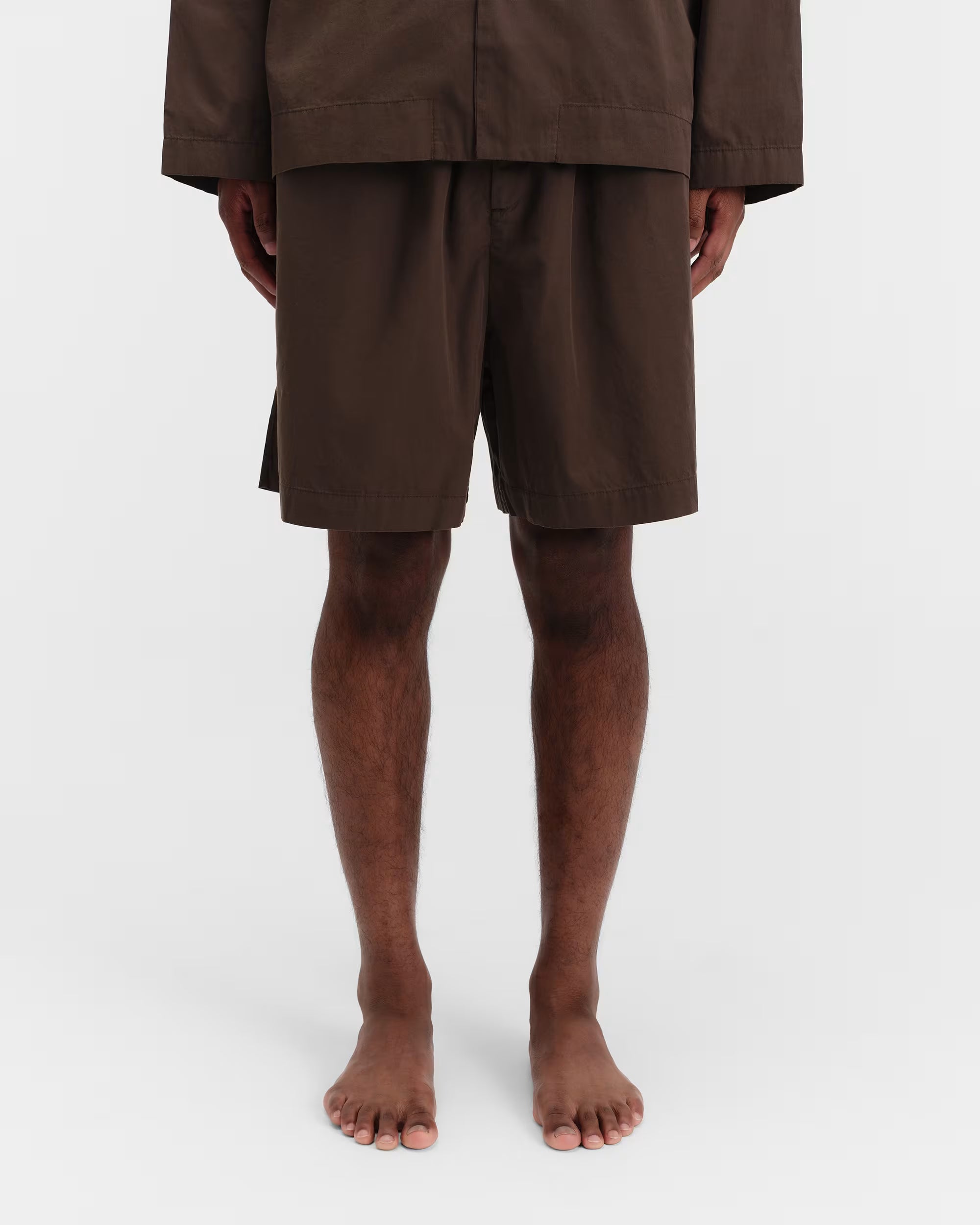 Poplin Sleep Shorts - Coffee