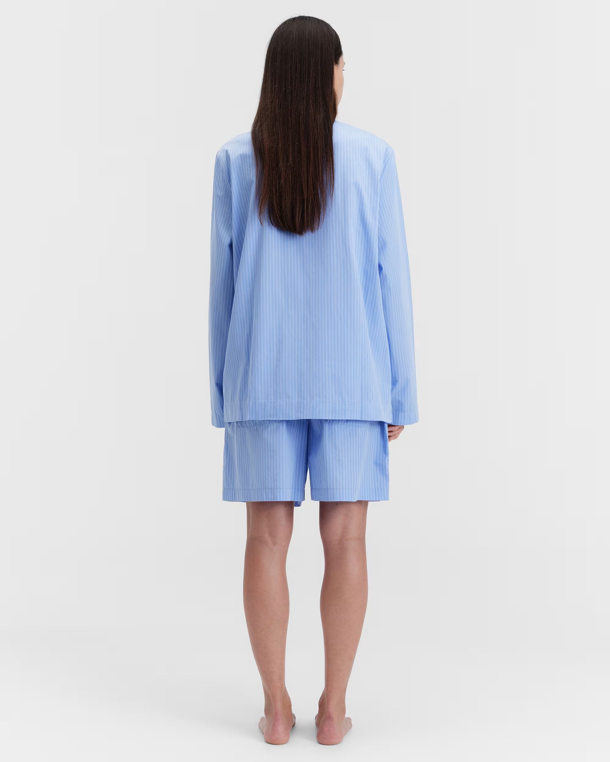 Poplin Sleep Shorts - Pin Stripes