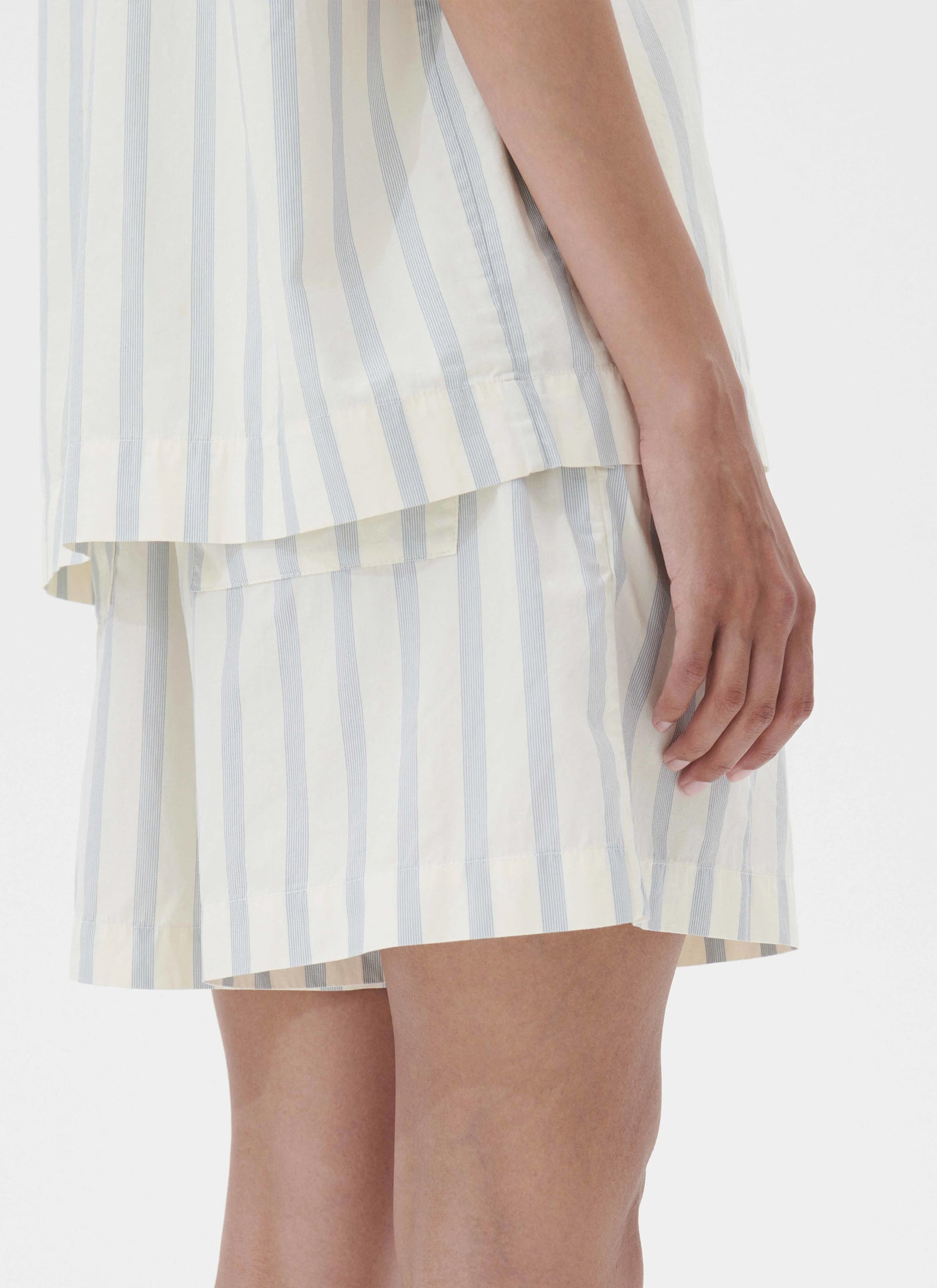 Poplin Sleep Shorts - Needle Stripes