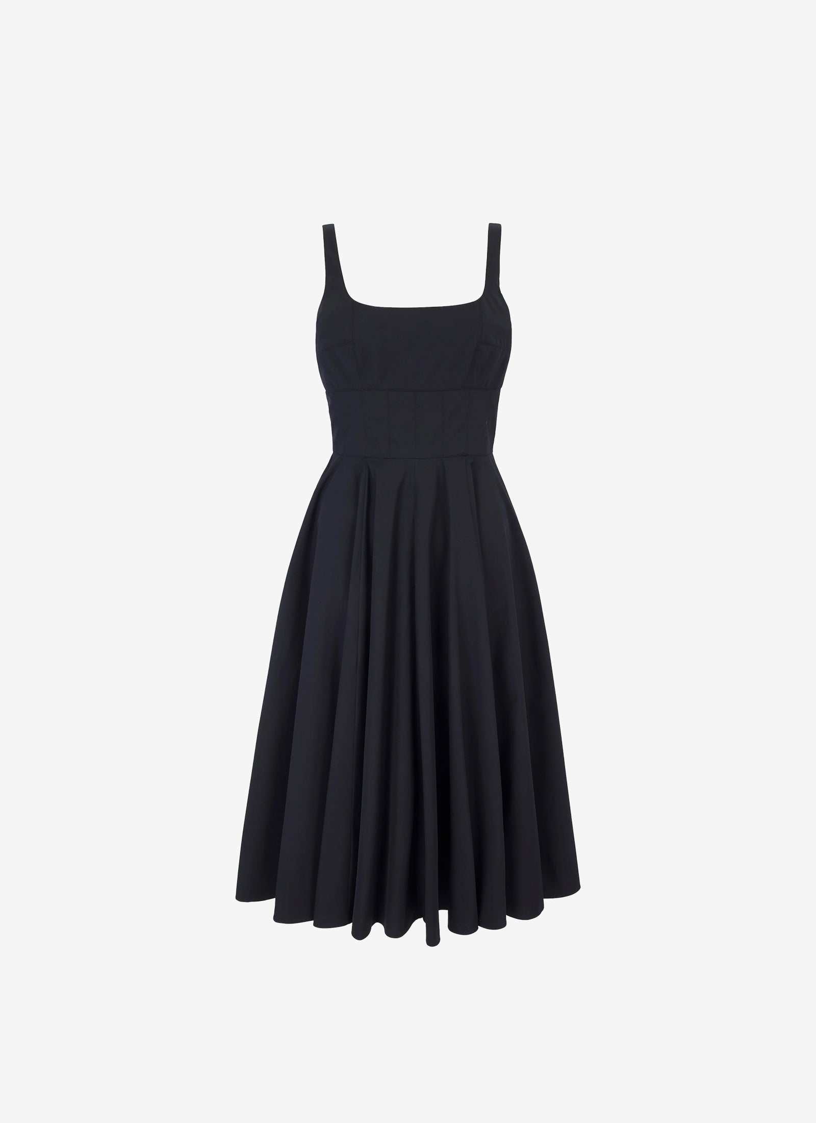 Nikush Dress - Black Cotton Poplin