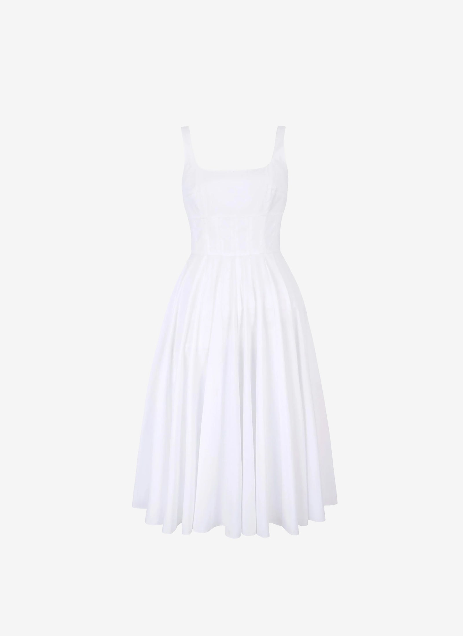 Nikush Dress - White Cotton Poplin