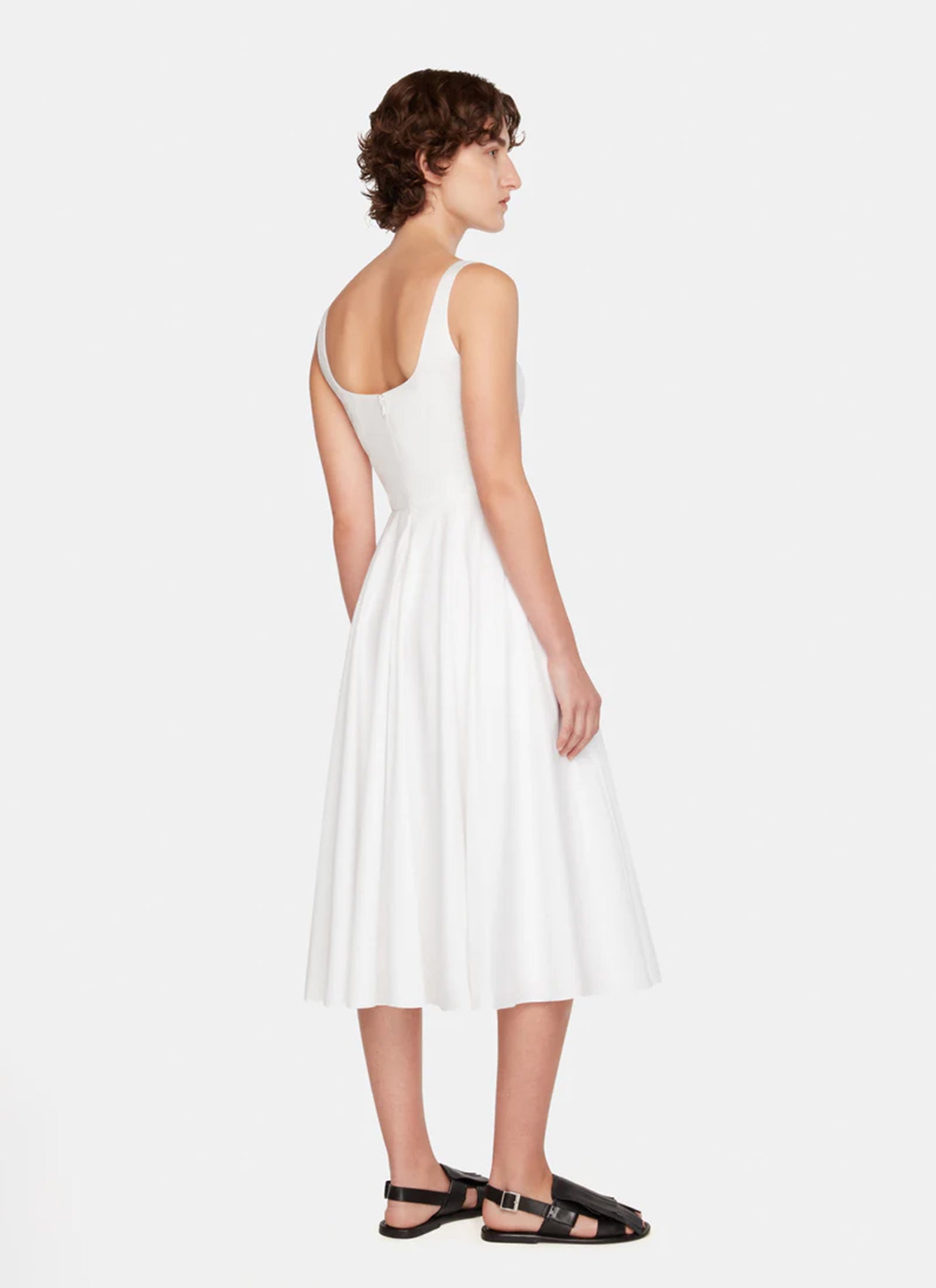 Nikush Dress - White Cotton Poplin