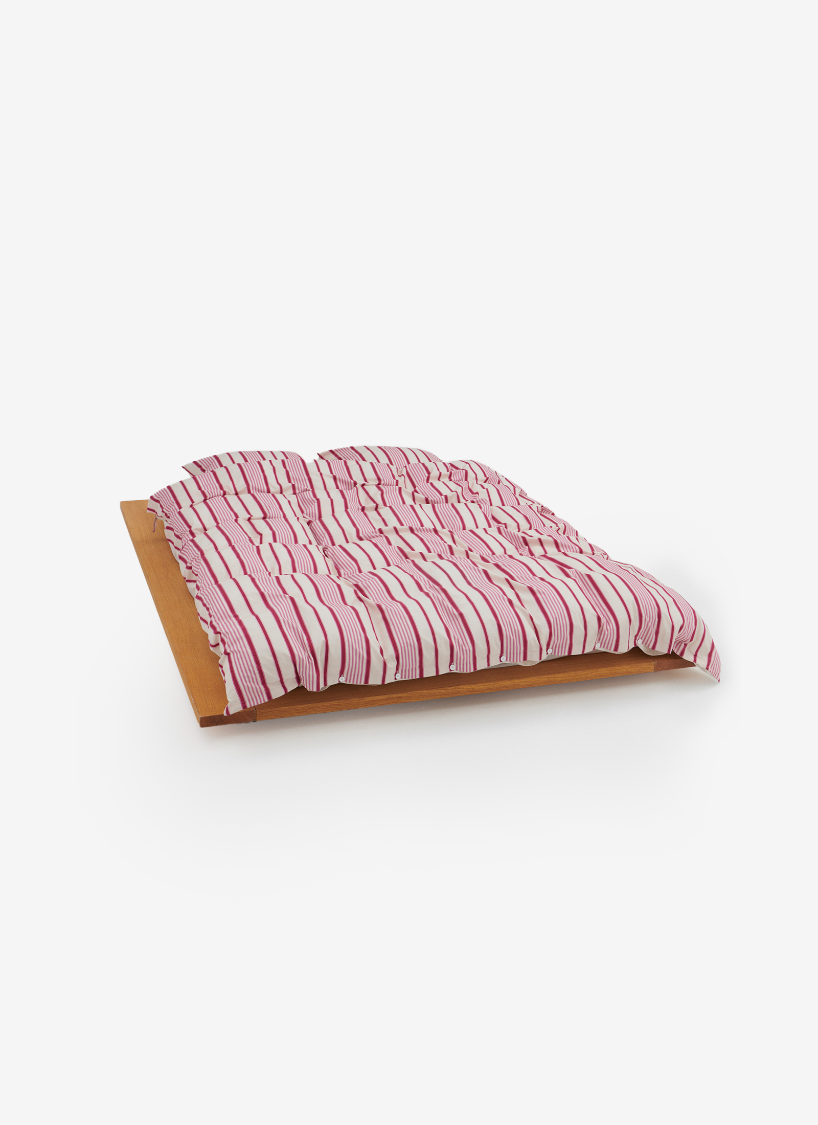 Duvet Cover in Pink Mattress Stripes