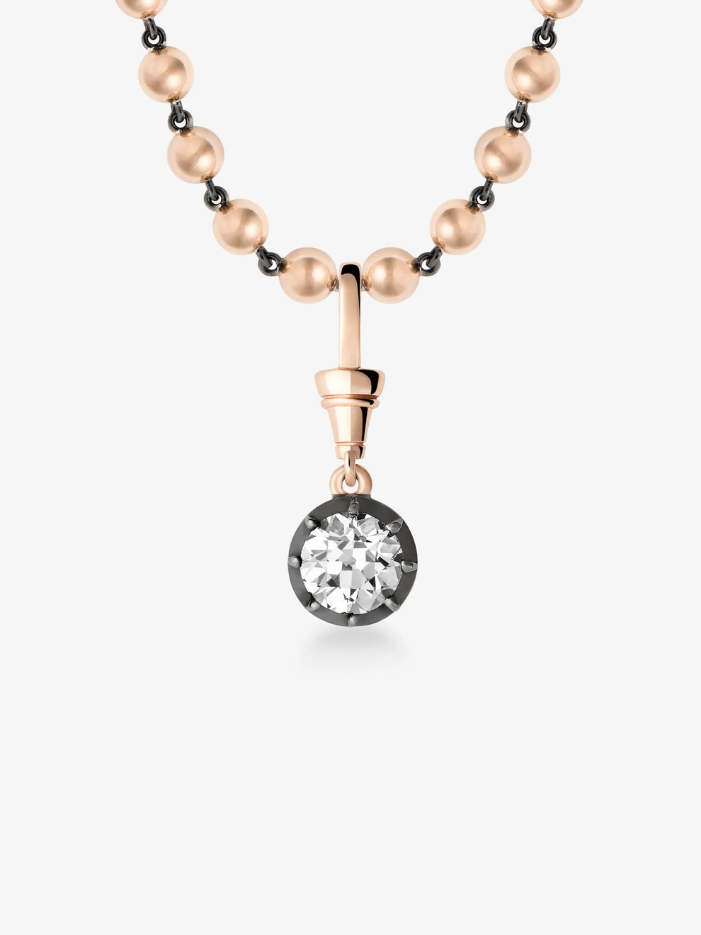 Ball n Chain Pendant - Diamond RBC 2.43ct RG