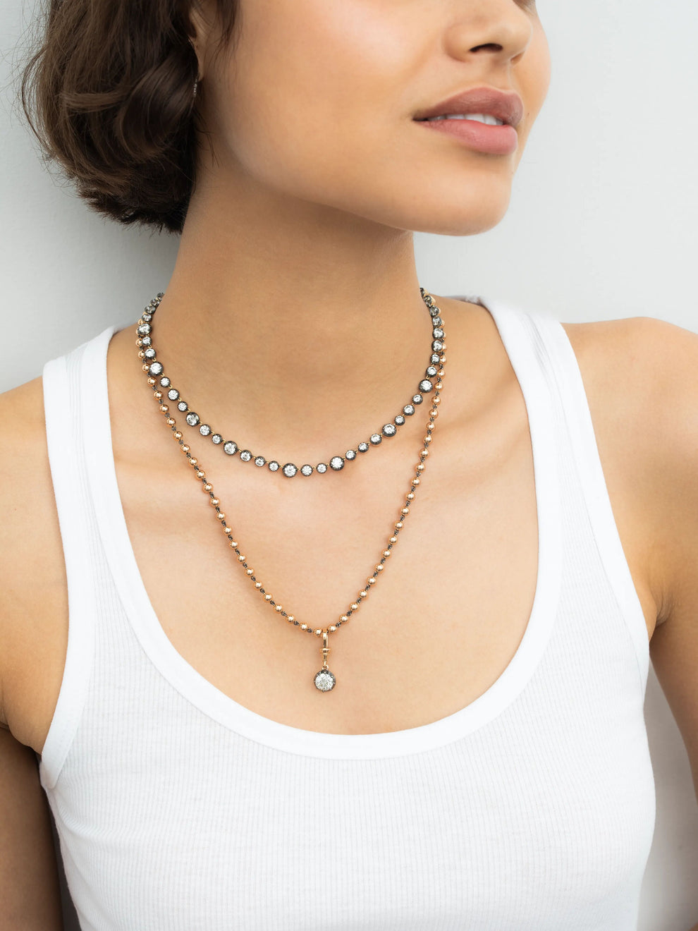 Ball n Chain Pendant - Diamond RBC 2.43ct RG