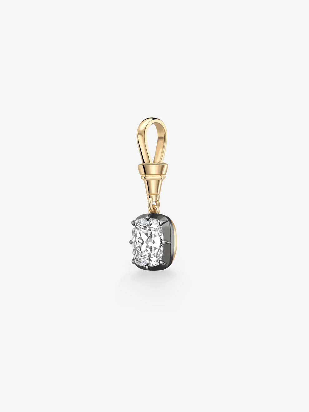 Ball n Chain Pendant - Diamond Cushion 3.13ct RG