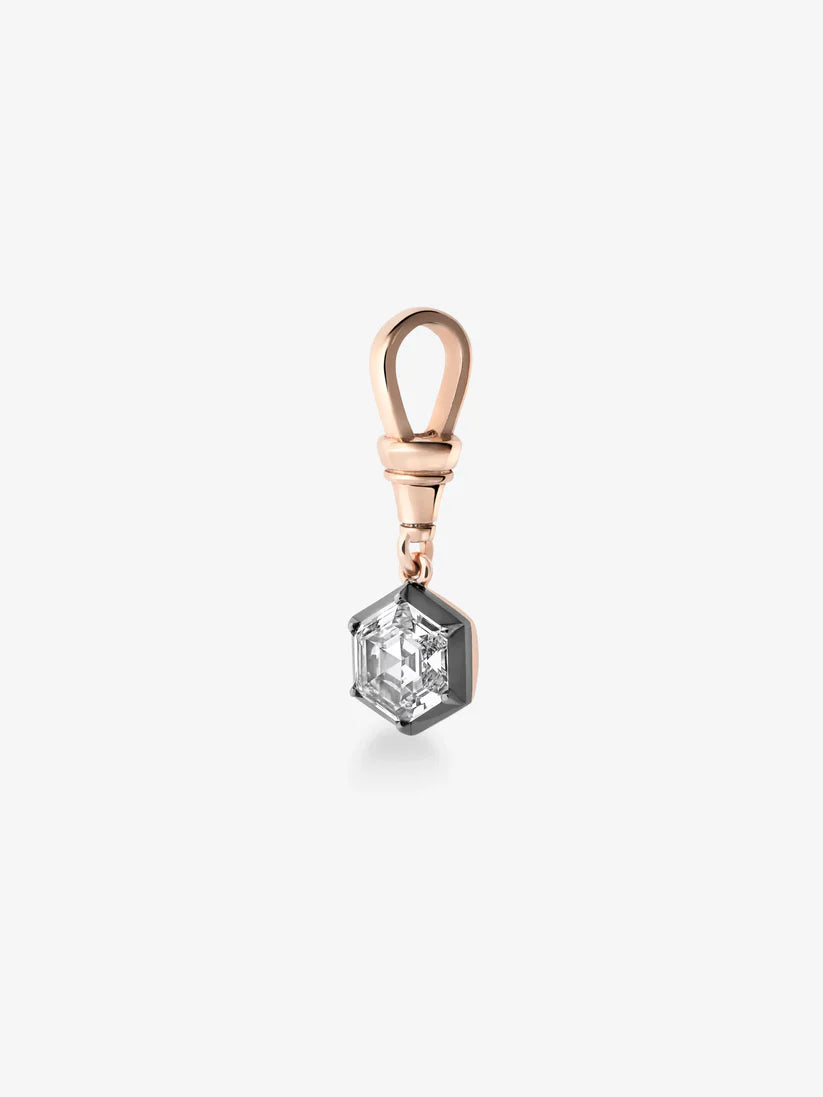 Ball n Chain 1.44ct Hex Diamond Pendant