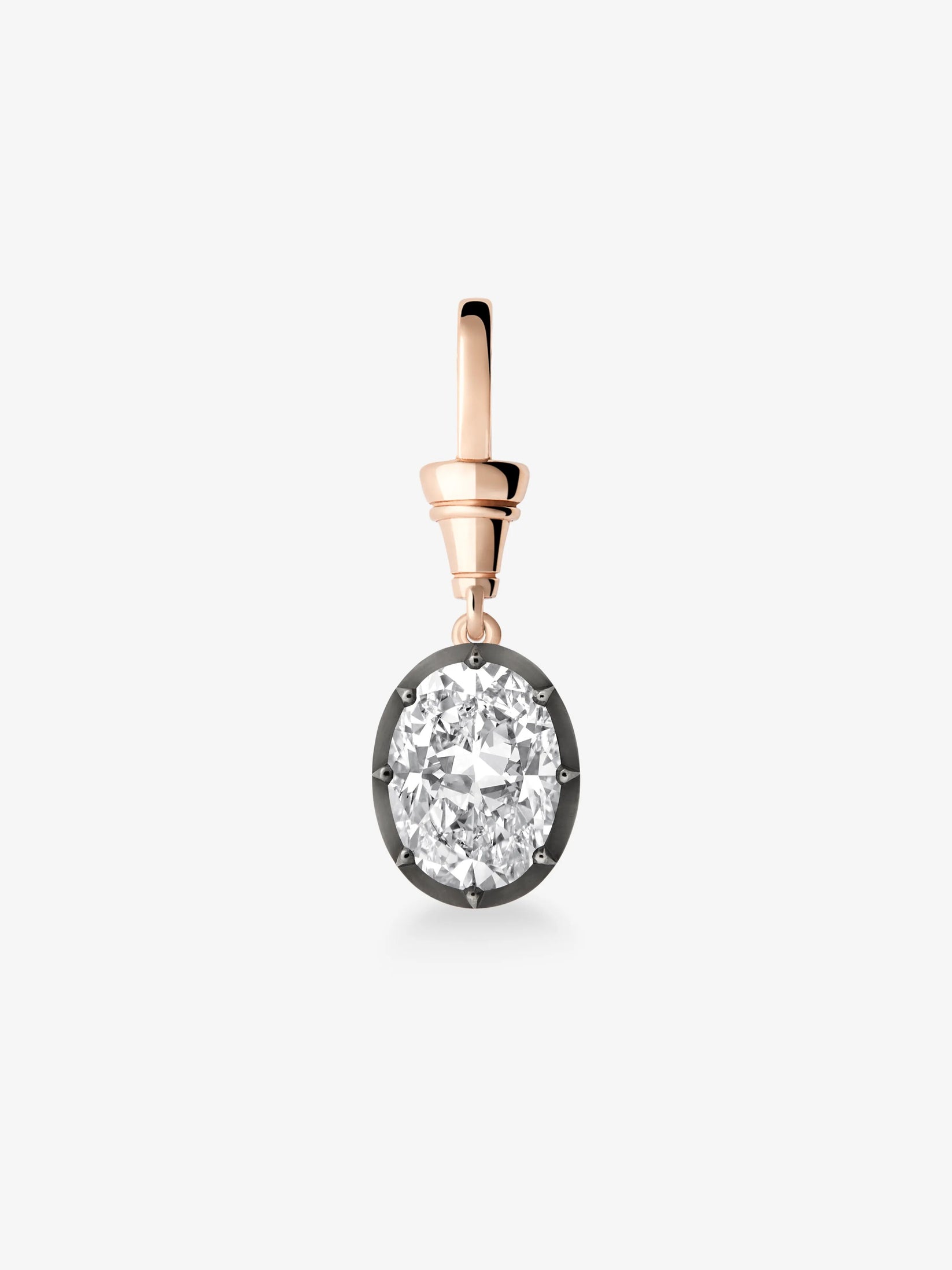 Ball n Chain 5.03ct Oval Diamond Pendant