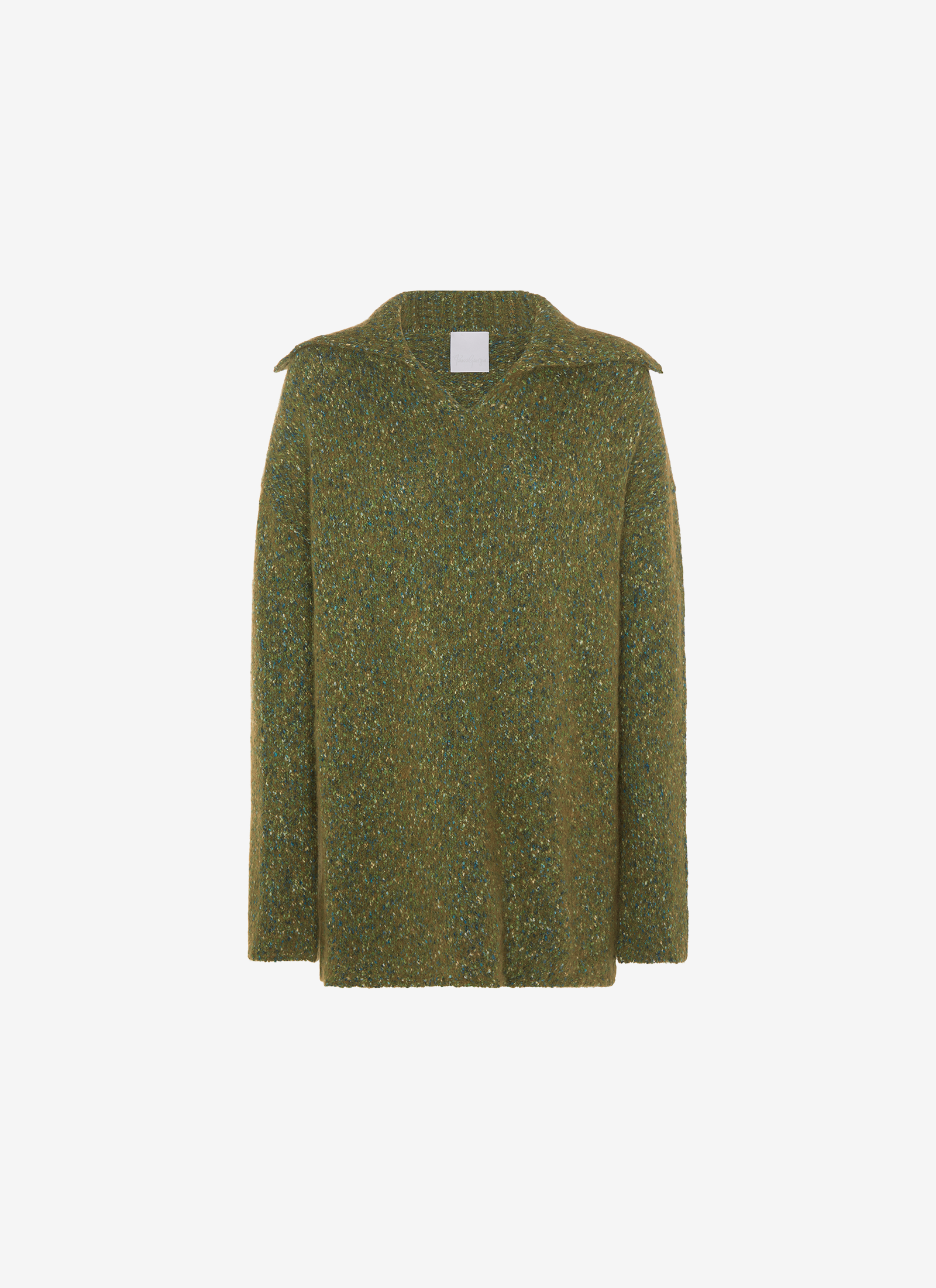 Oversized Collared Knit in Forest