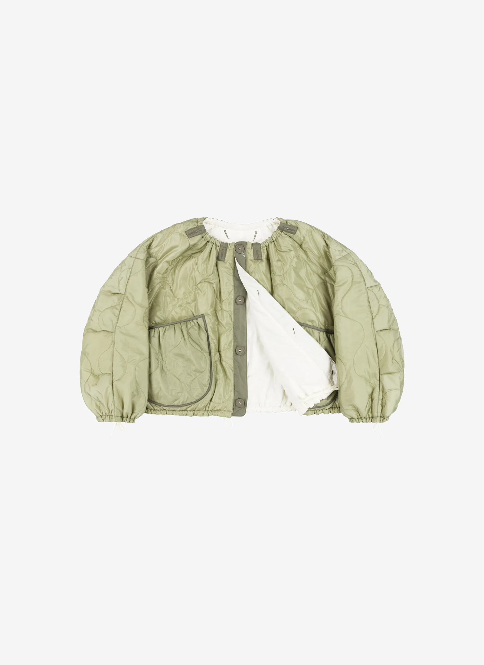 Parachute Bomber - Sage Green / White