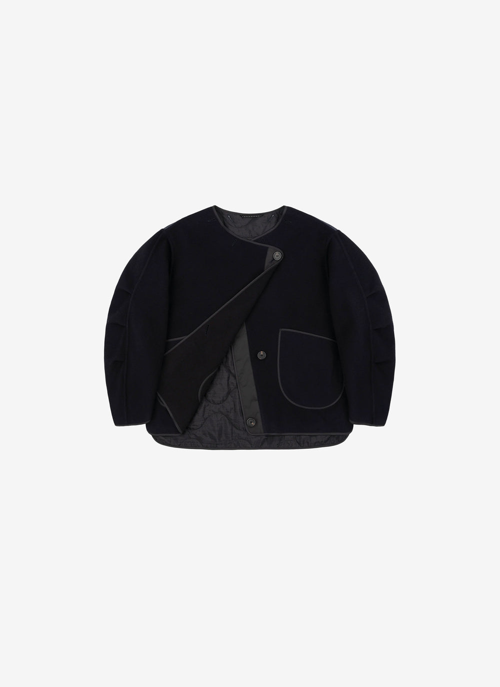 Wool Peacoat - Black / Navy