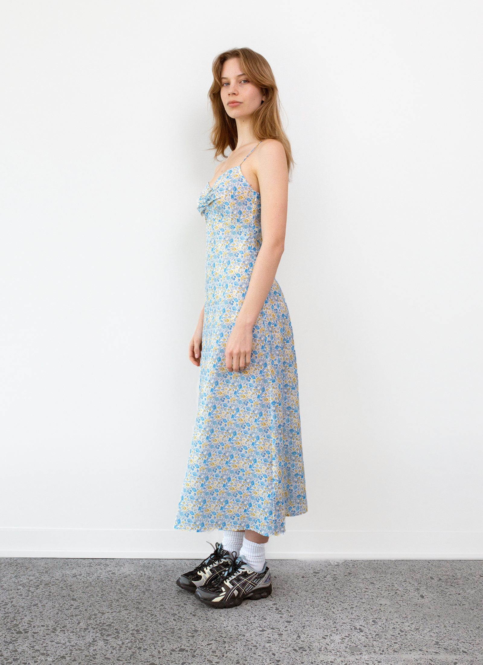 Philomena Dress - Blue Poppies