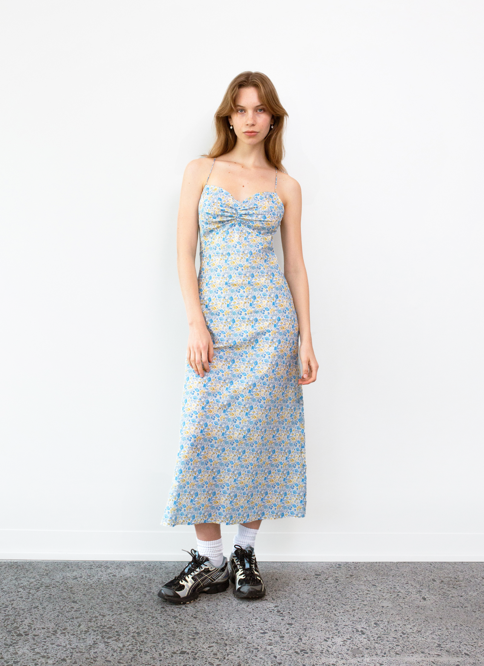 Philomena Dress - Blue Poppies