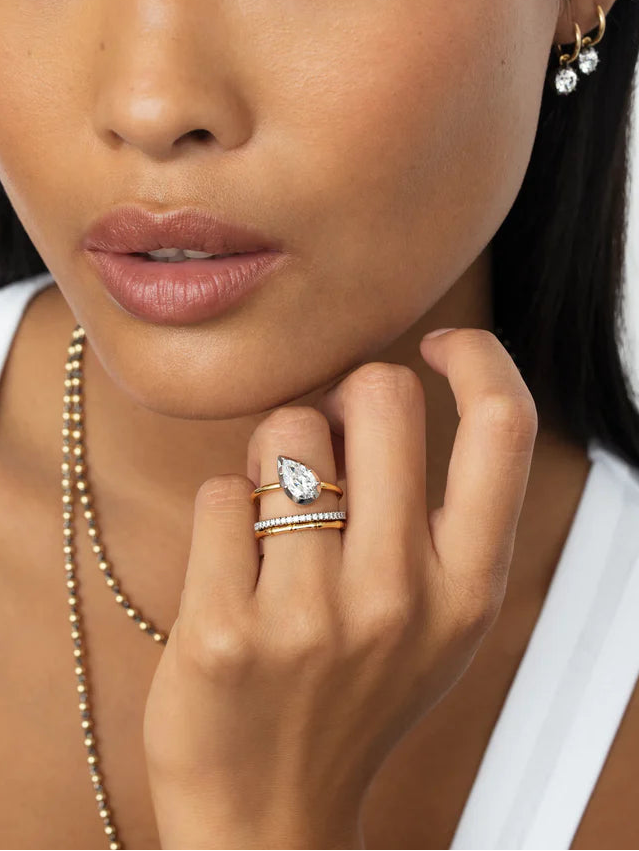 BB Ring - Diamond Tilted Pear 1.50ct