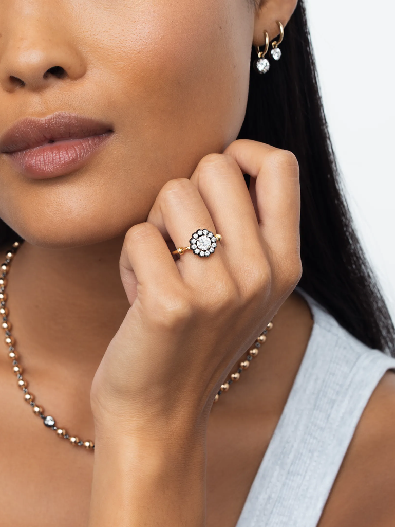 Ring - Daisy Halo with 0.70ct Centre Diamond