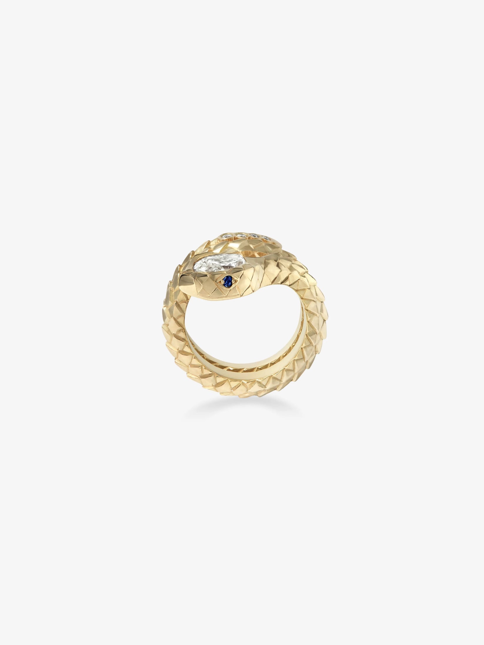 0.90ct Diamond Golden Snake Ring