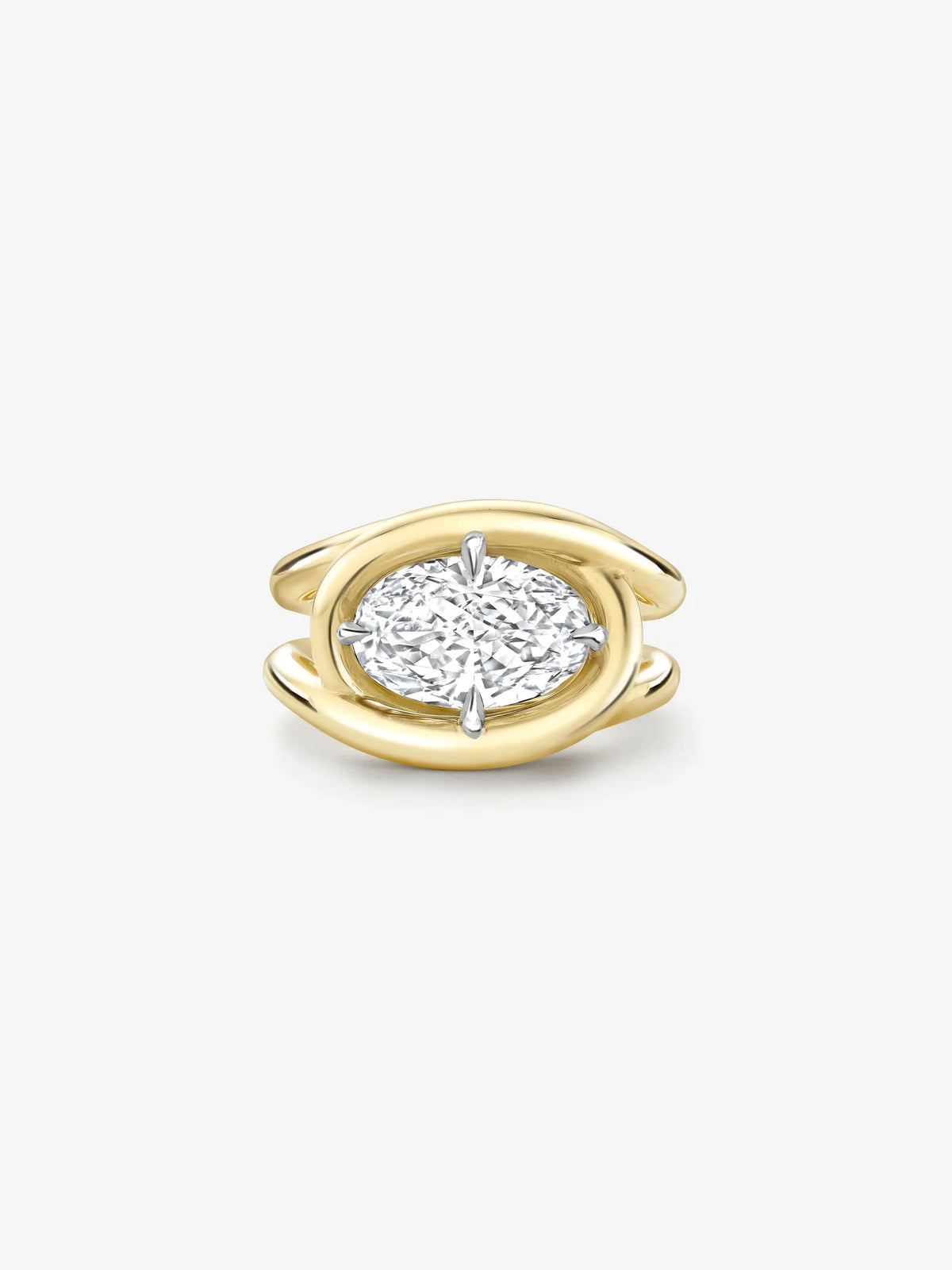 Ring - 3.01ct Oval-shaped Diamond Twist Ring