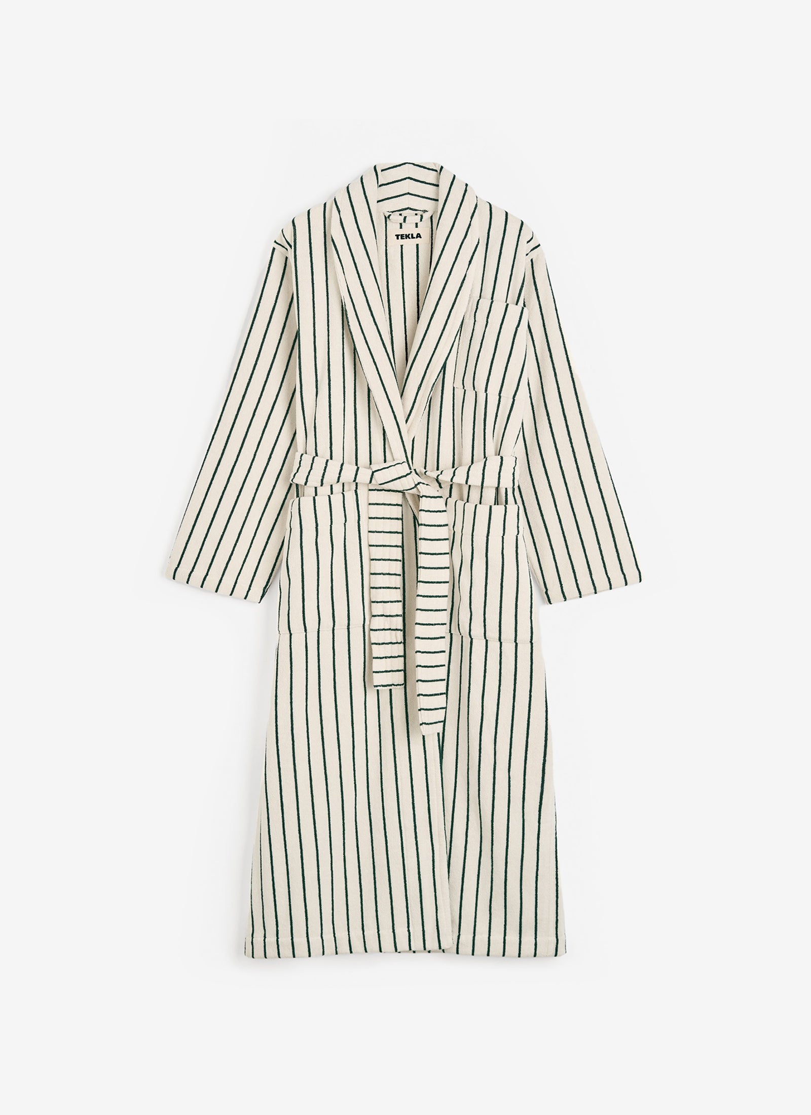 Classic Bathrobe - Racing Green Stripes