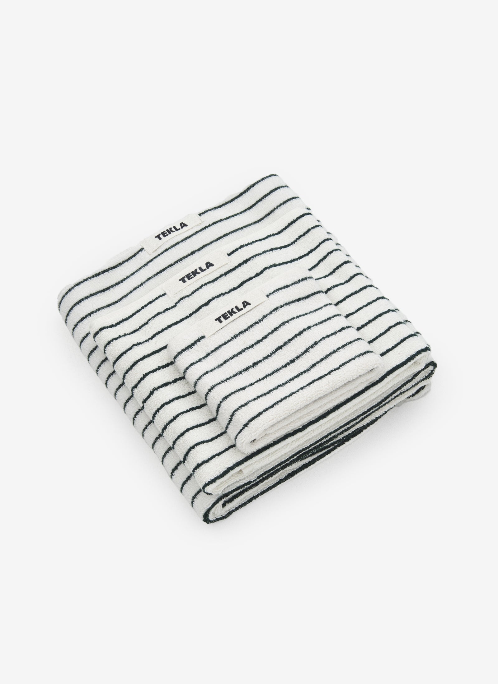 Organic Cotton Towels - Racing Green Stripes