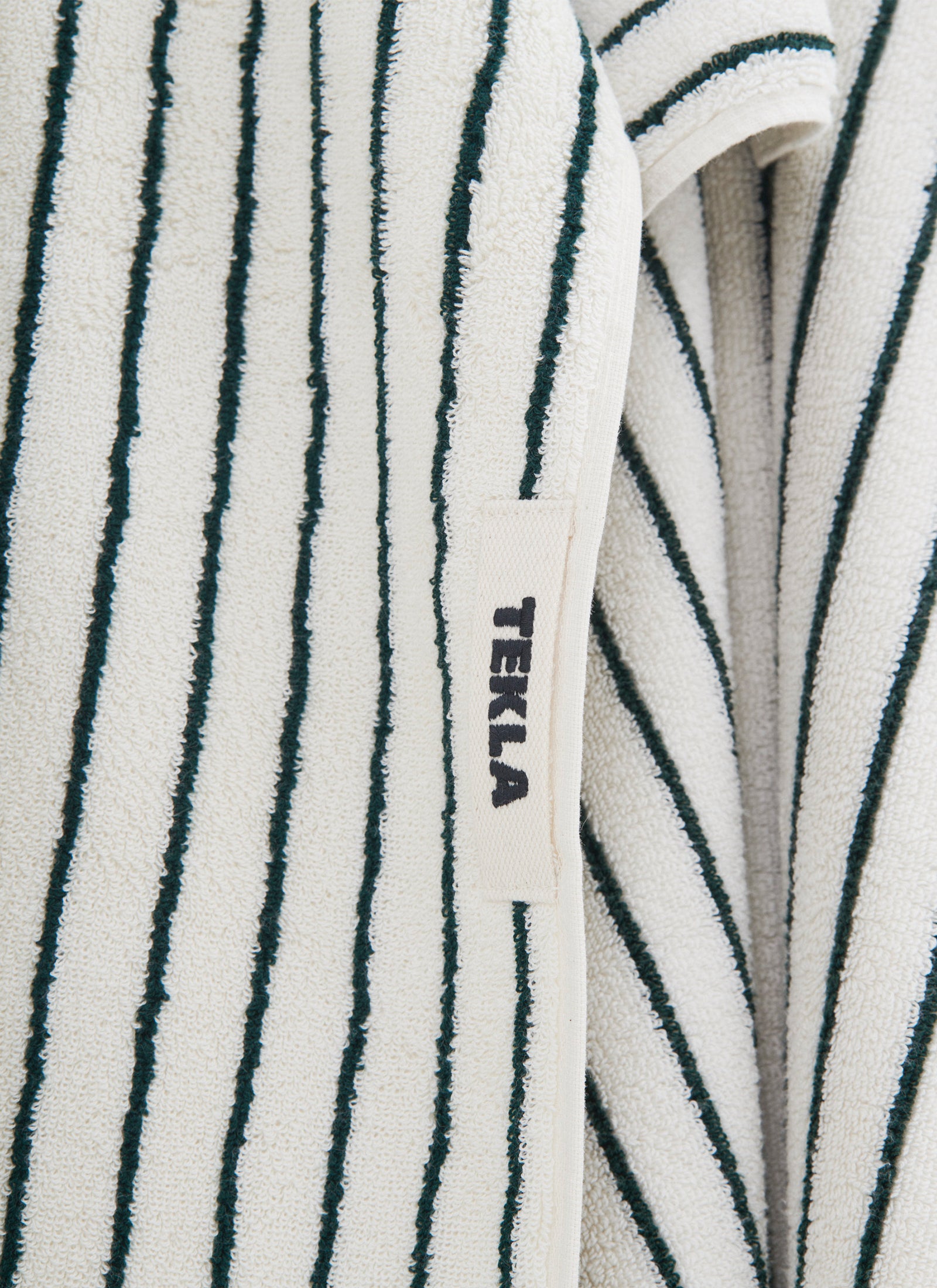 Organic Cotton Towels - Racing Green Stripes