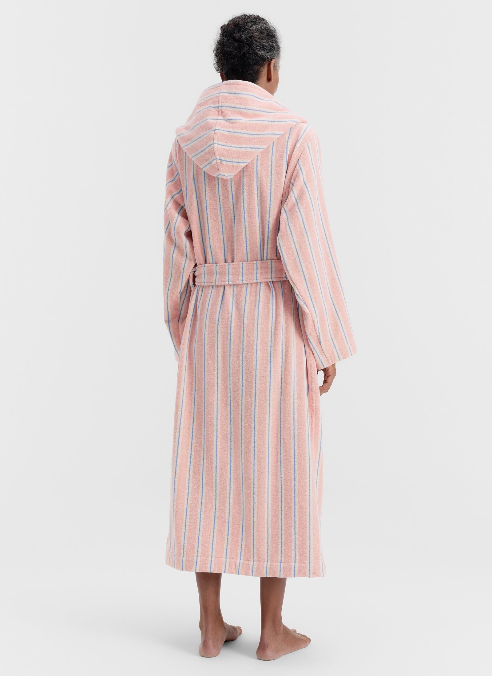 Hooded Bathrobe - Candy Stripes