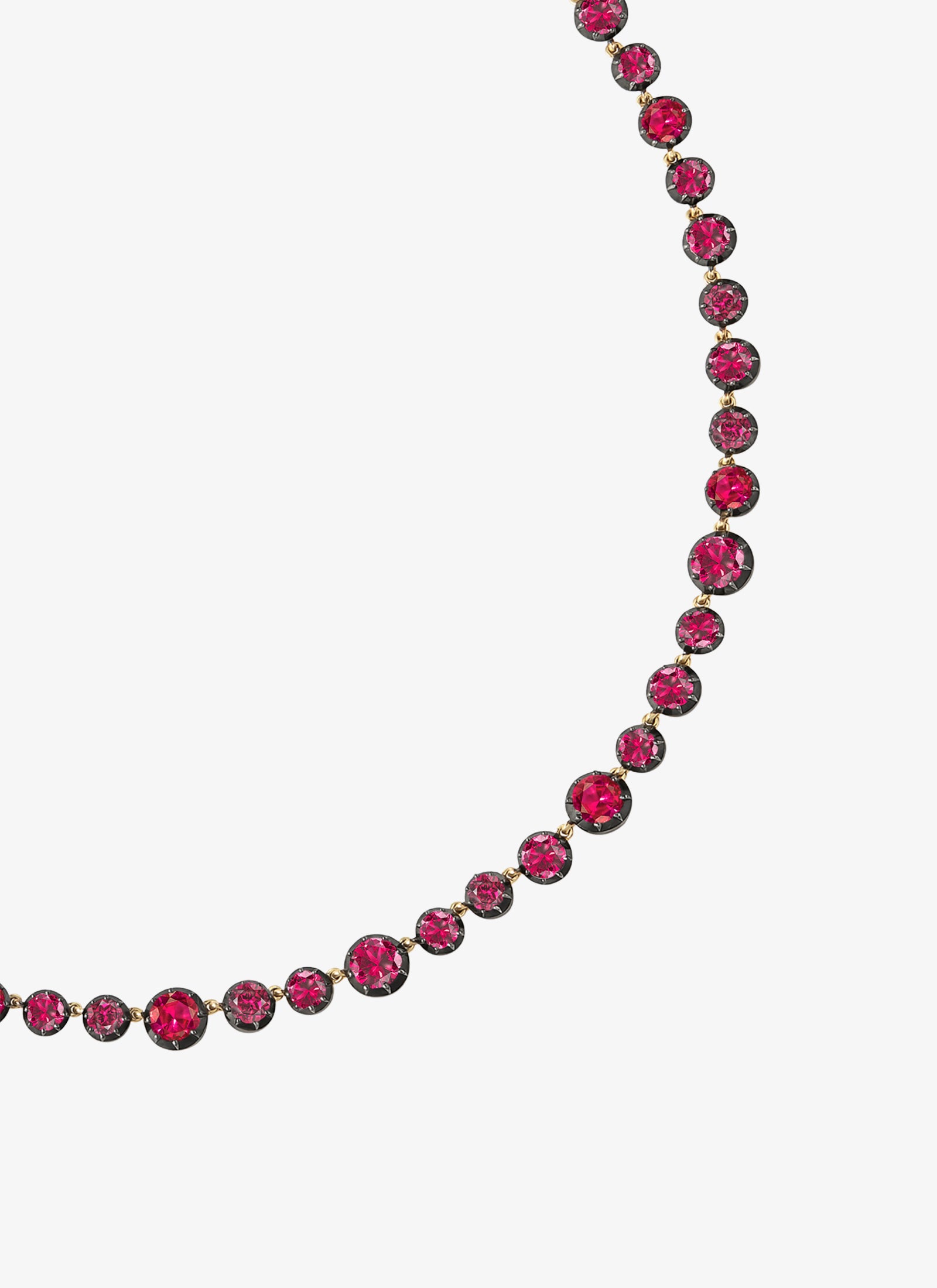 Necklace - Ruby Button Back