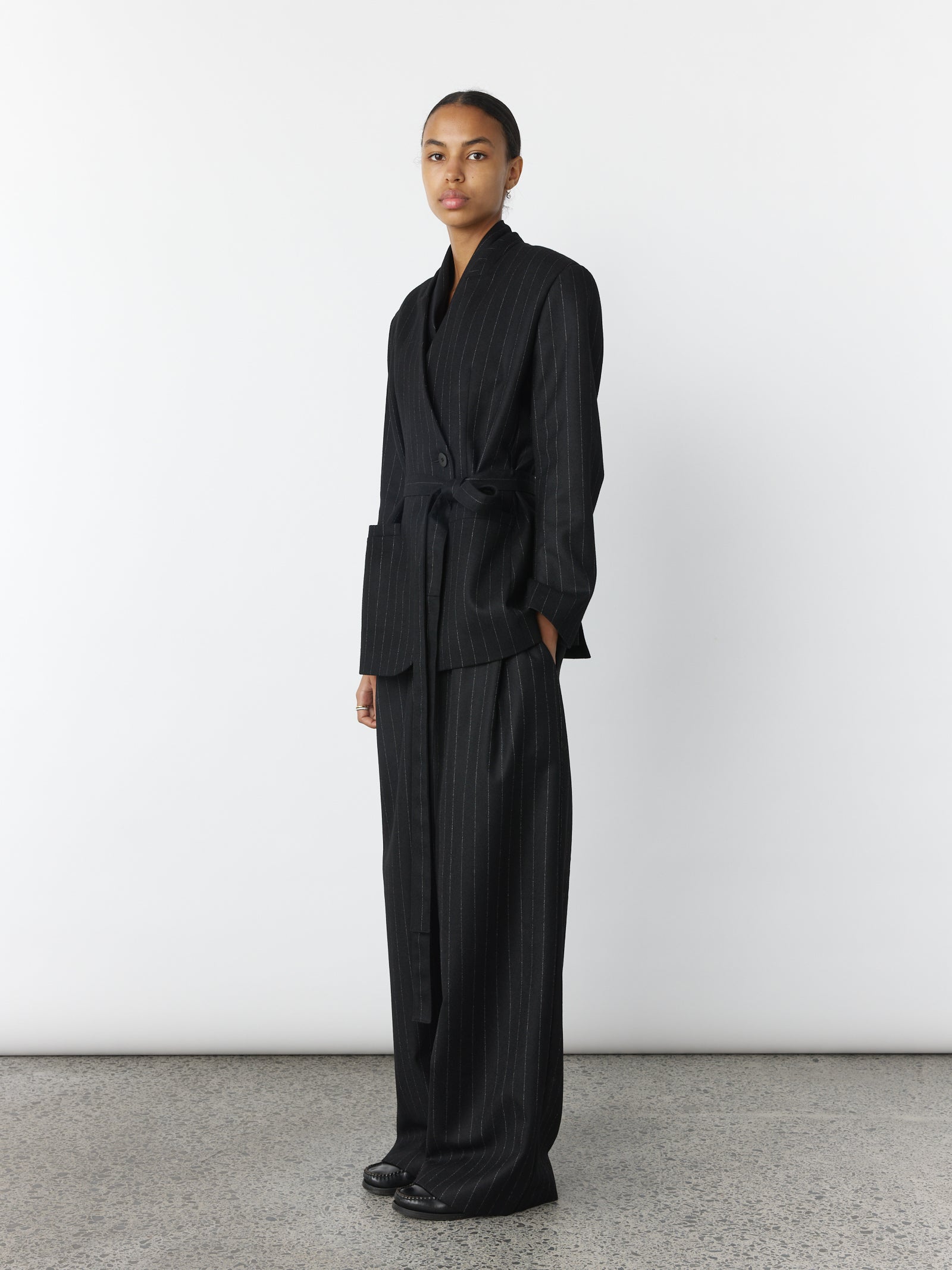 Jude Blazer - Black Pinstripe