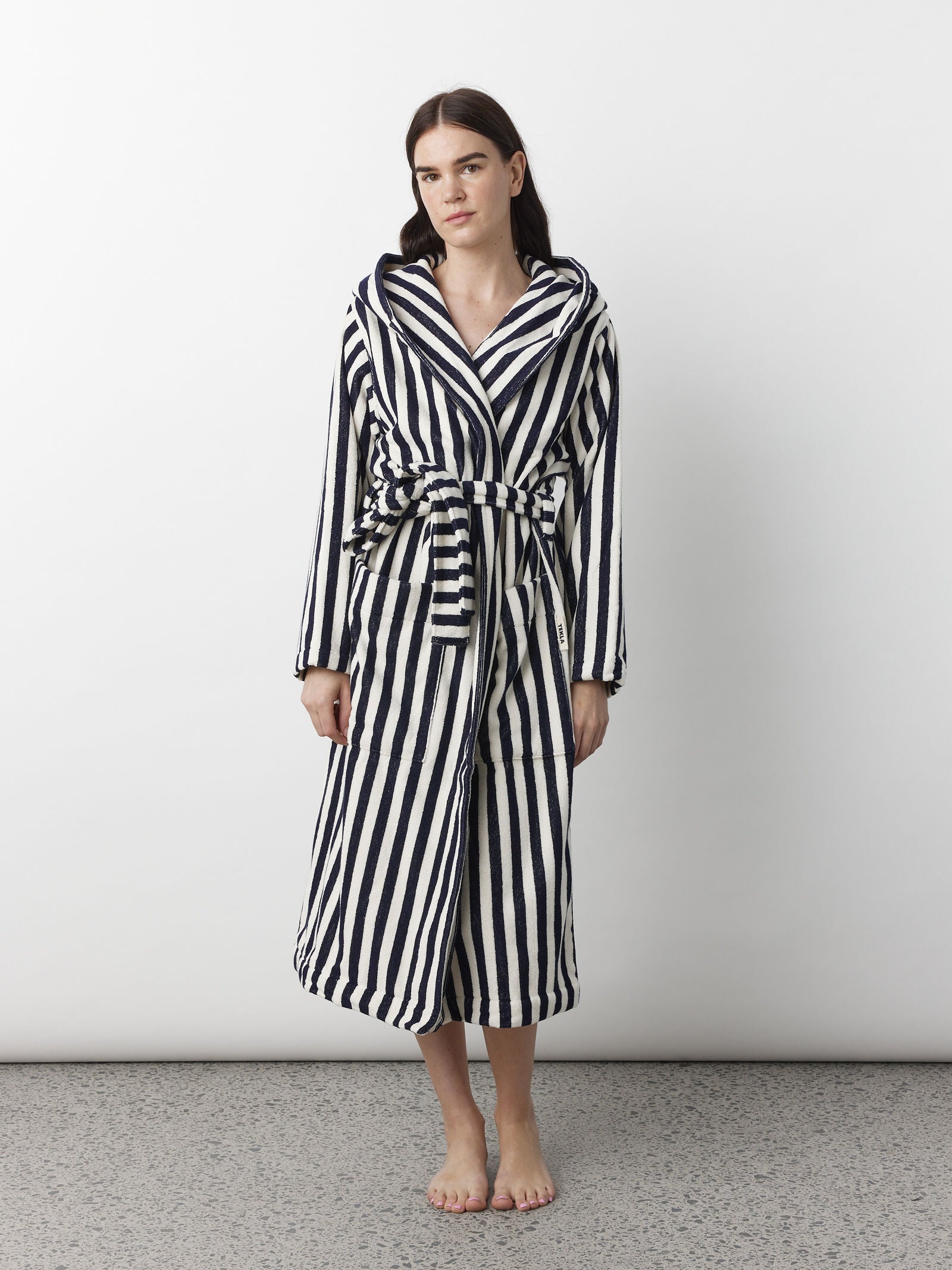 Hooded Bathrobe - Humbug Stripes