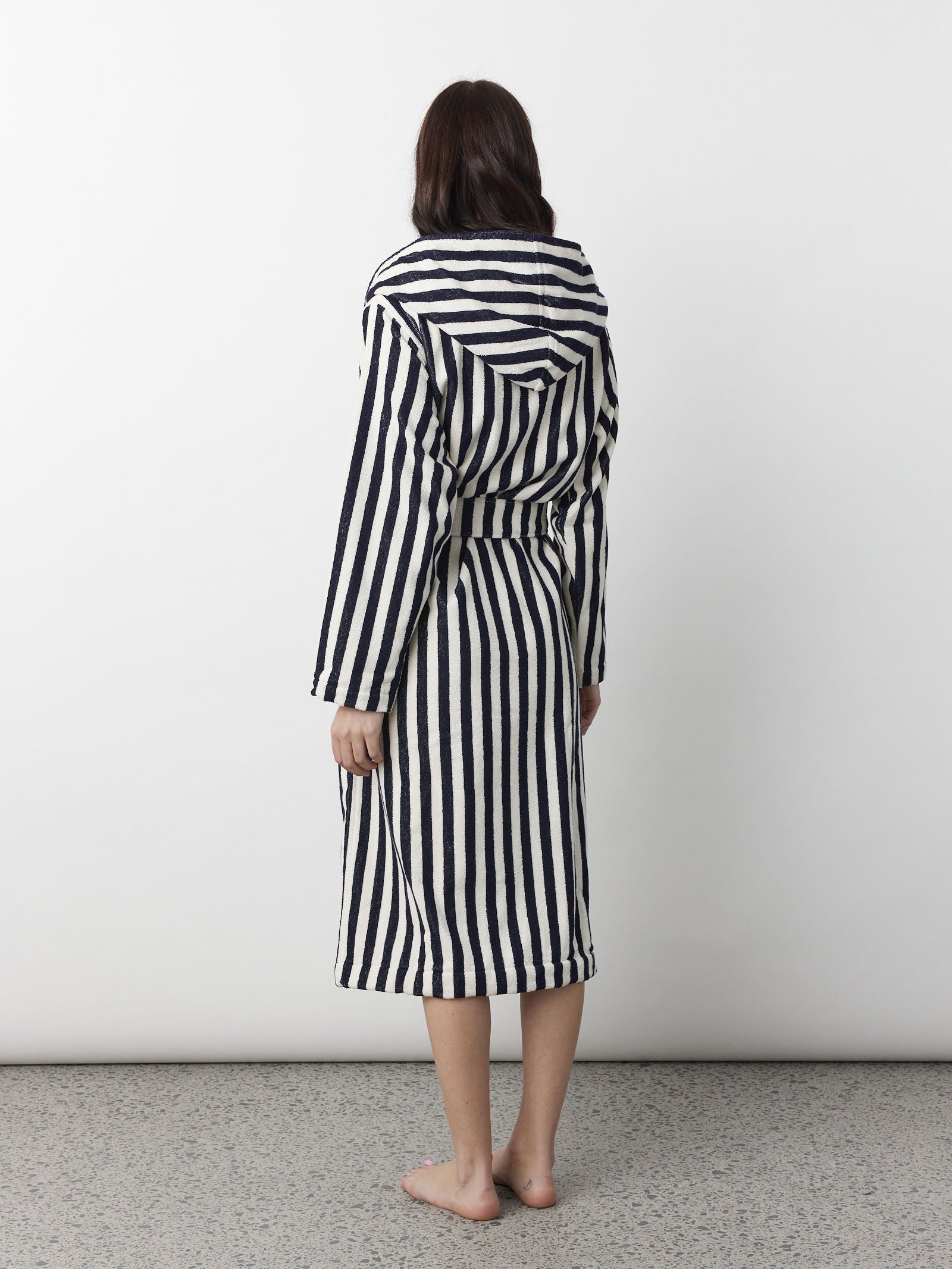 Hooded Bathrobe - Humbug Stripes