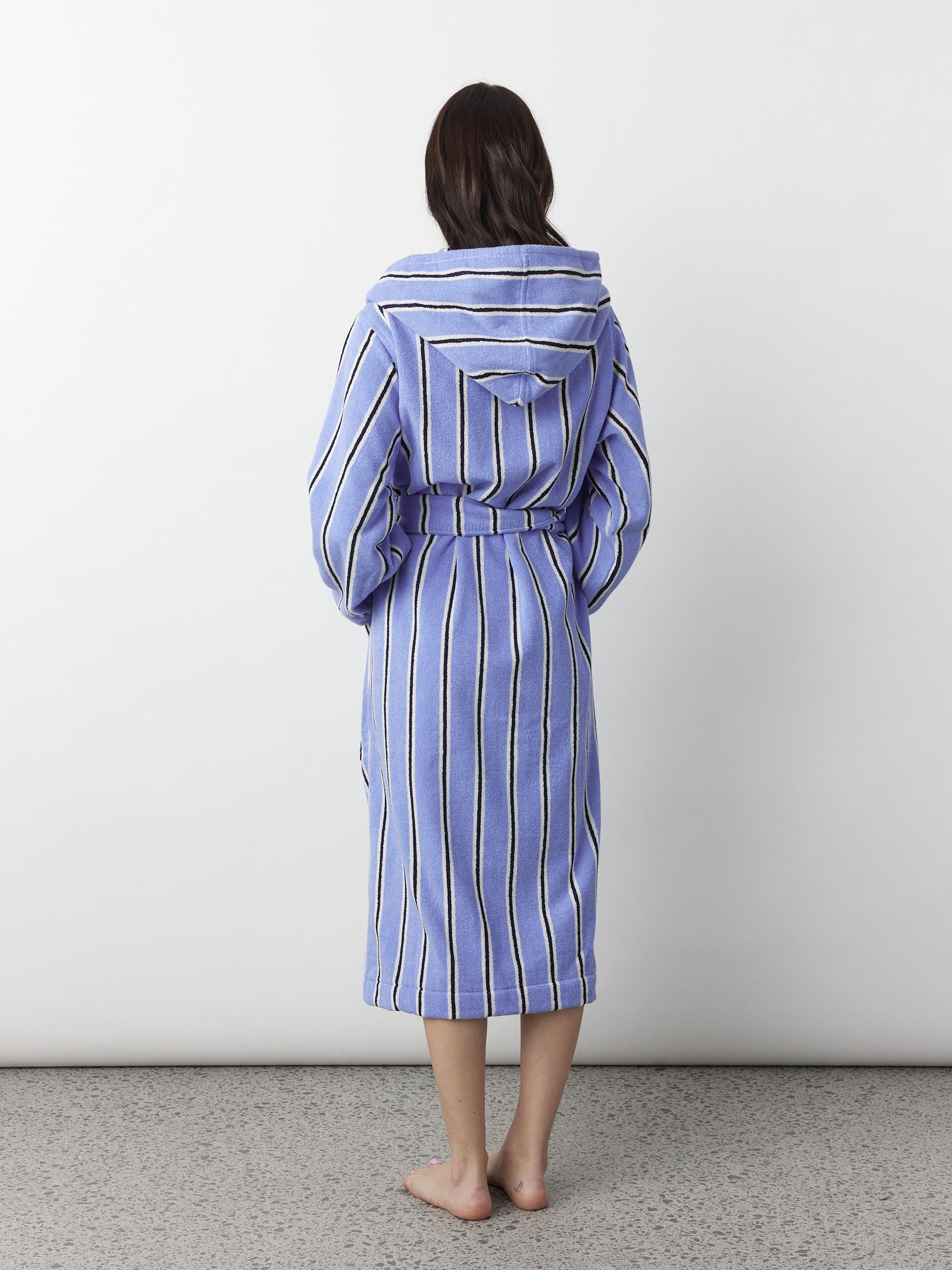 Hooded Bathrobe - Bassett Stripes