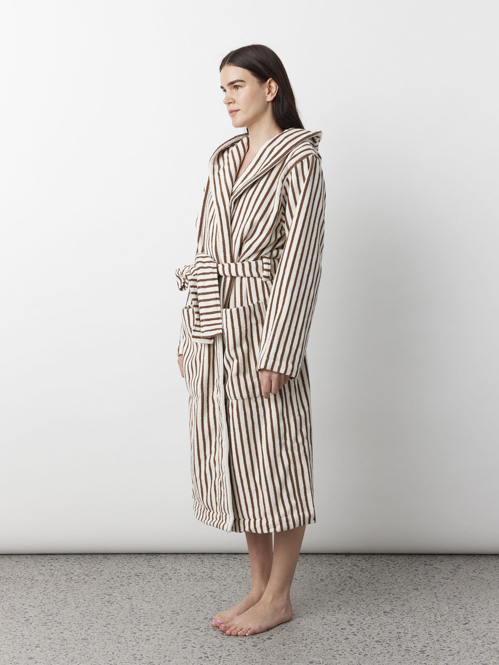 Hooded Bathrobe - Kodiak Stripe