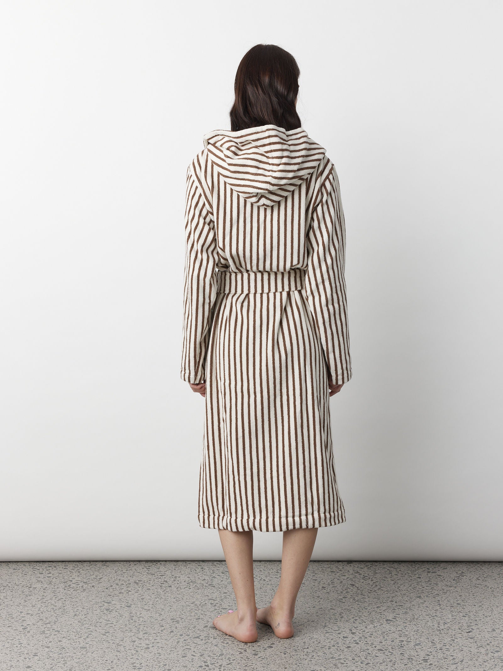 Hooded Bathrobe - Kodiak Stripe