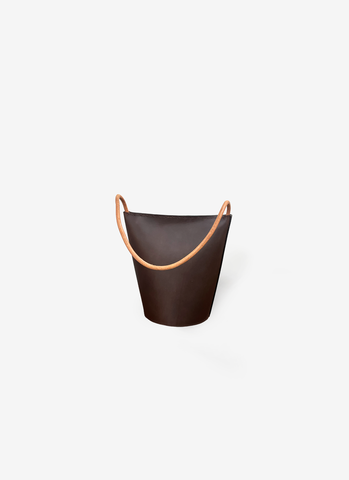Saco Door Stop - Dark Brown Leather