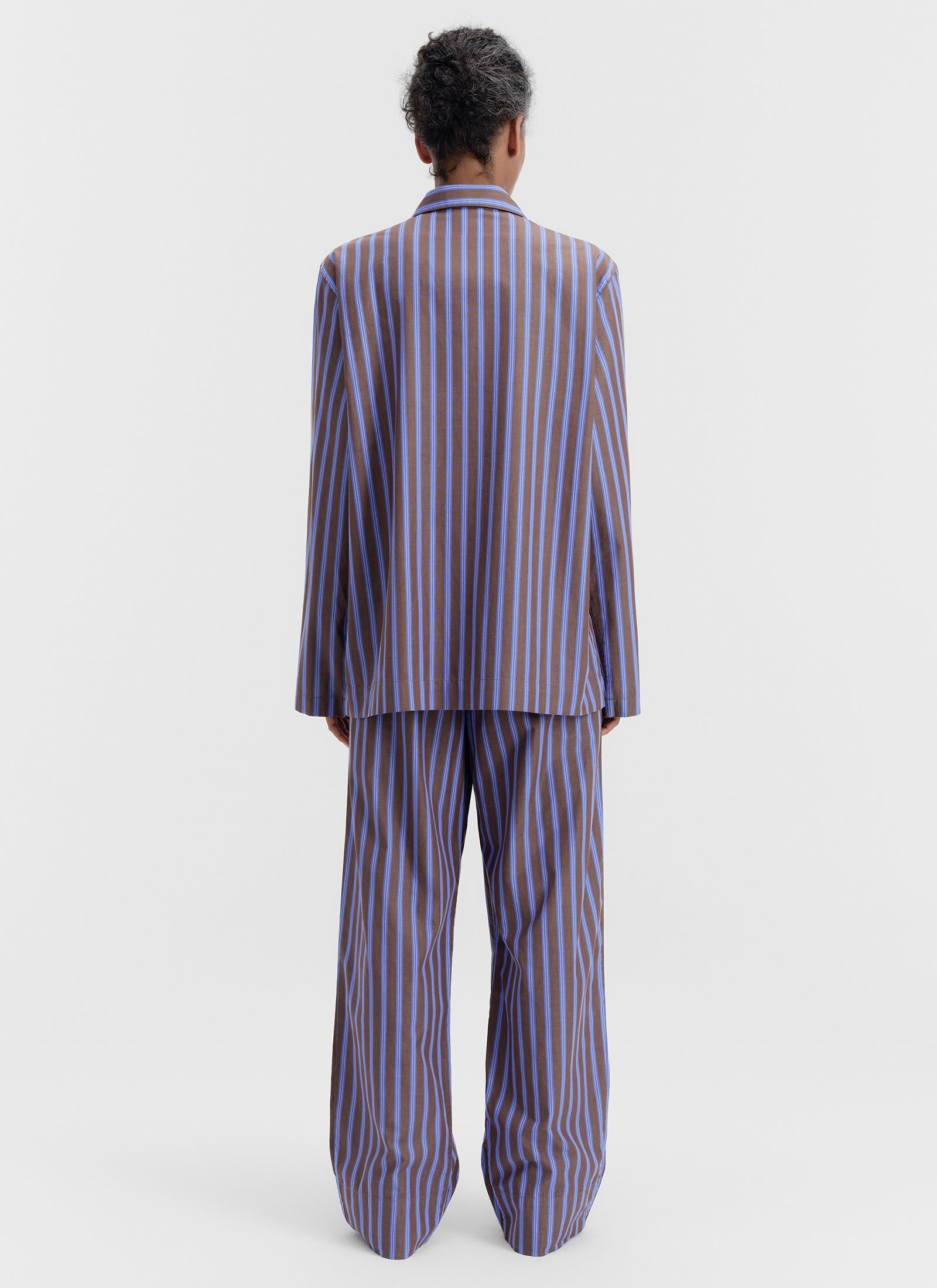 Poplin Sleep Pants - Chestnut Stripes