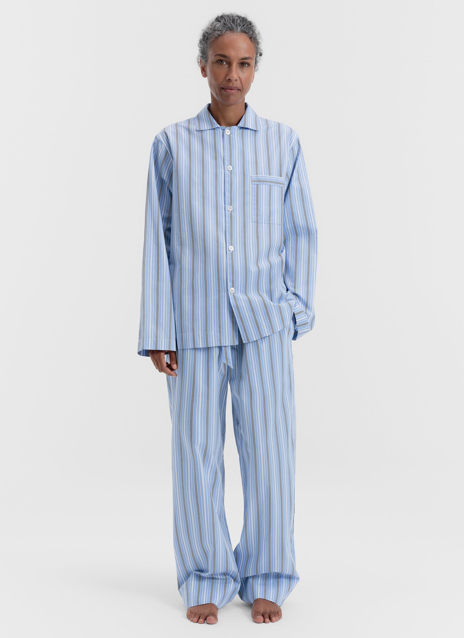 Poplin Sleep Shirt - Stave Stripes