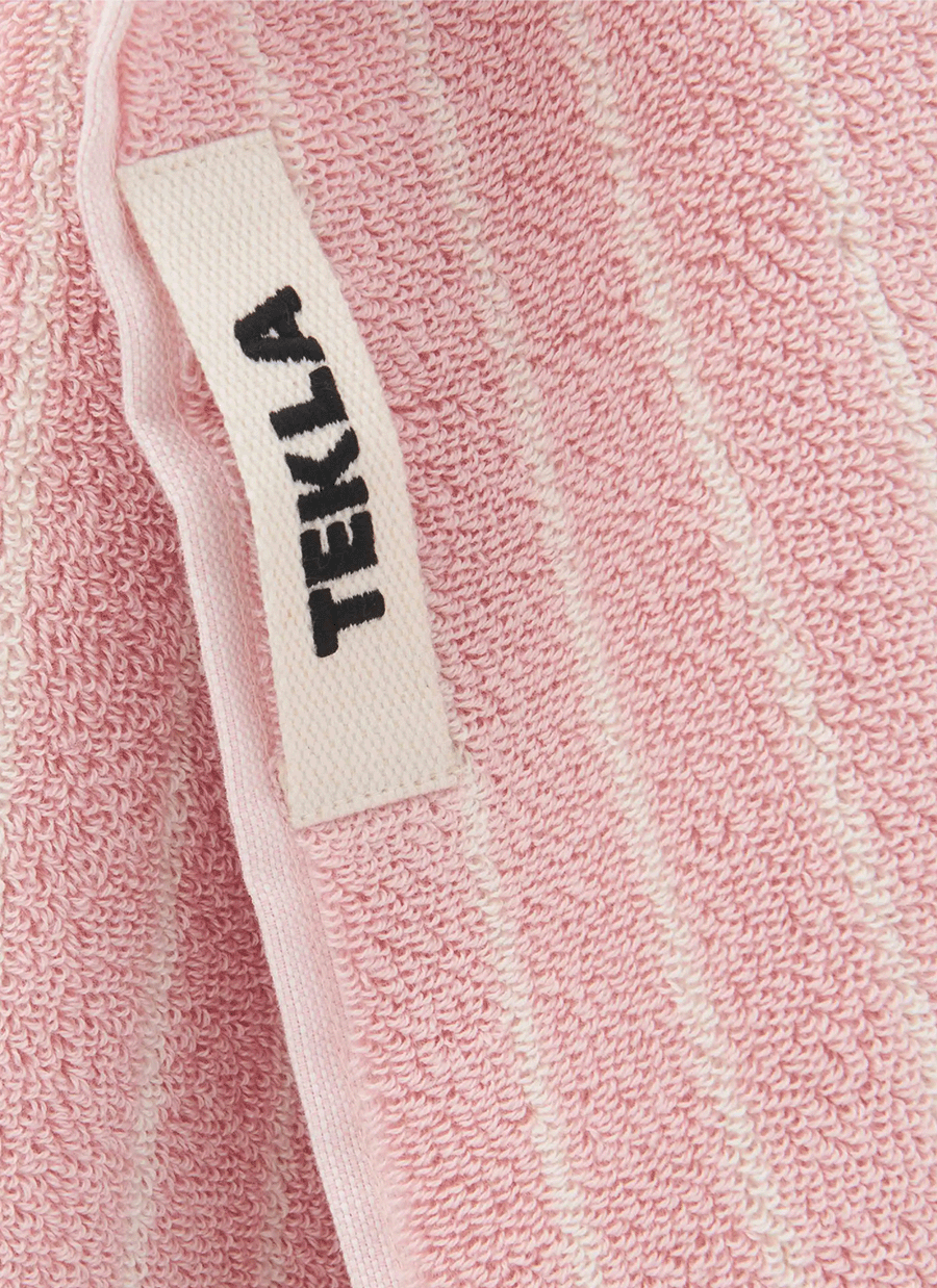 Organic Cotton Towels - Shaded Pink Stripes